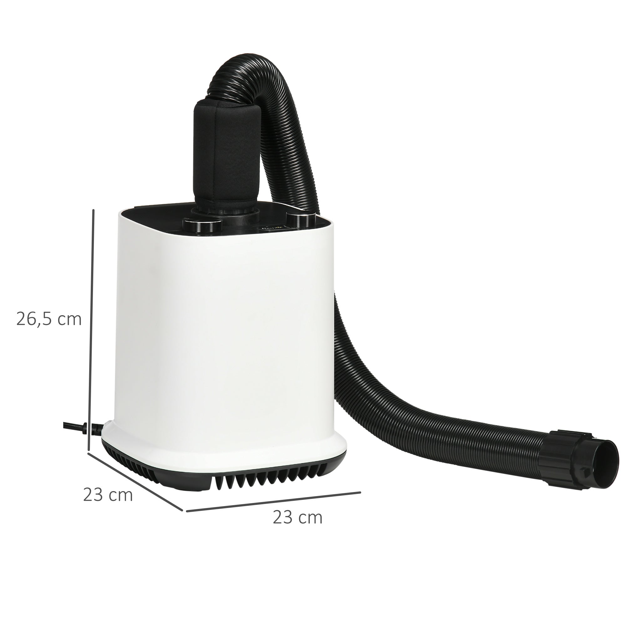 Secador de Pelo para Cães 2000W - Branco 23x23x26,5cm