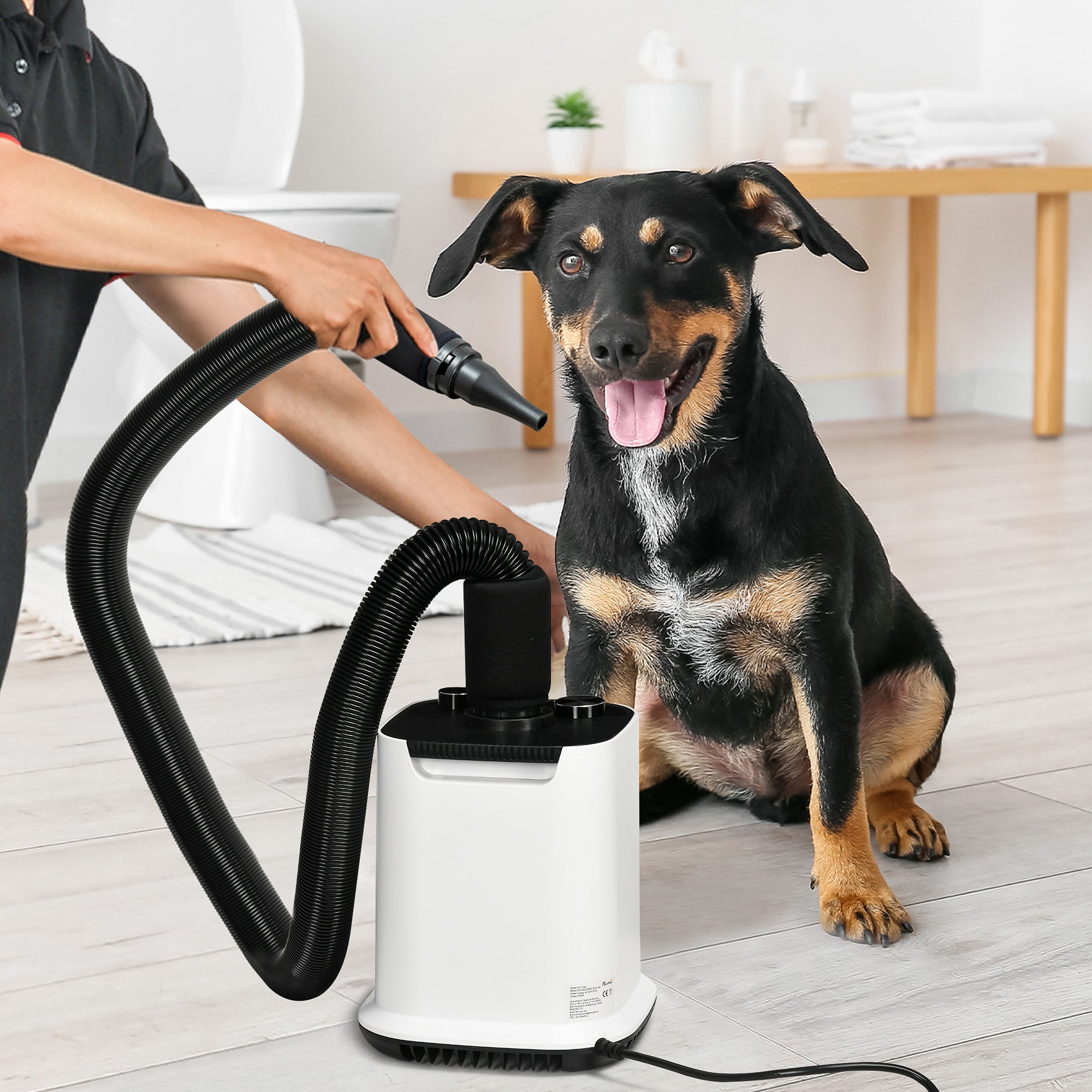 Secador de Pelo para Cães 2000W - Branco 23x23x26,5cm