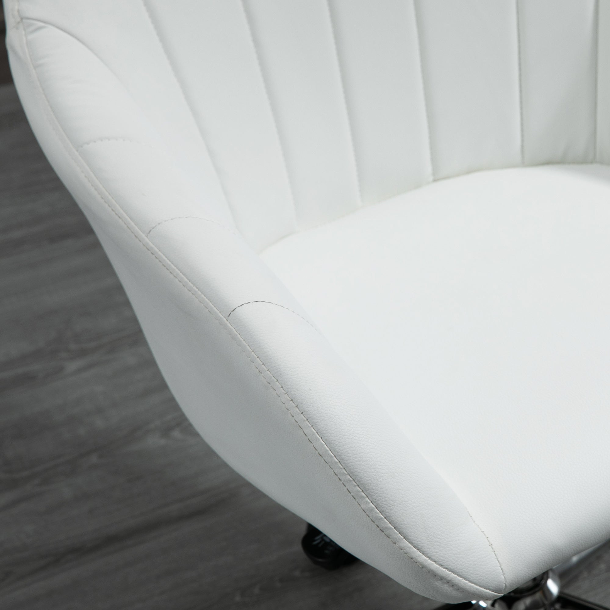 Cadeira de Escritório Branca Ergonômica Giratória com Altura Ajustável 60x59x89cm