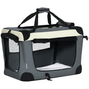 Transportadora para Cães e Gatos 60x41x41cm Cinzento