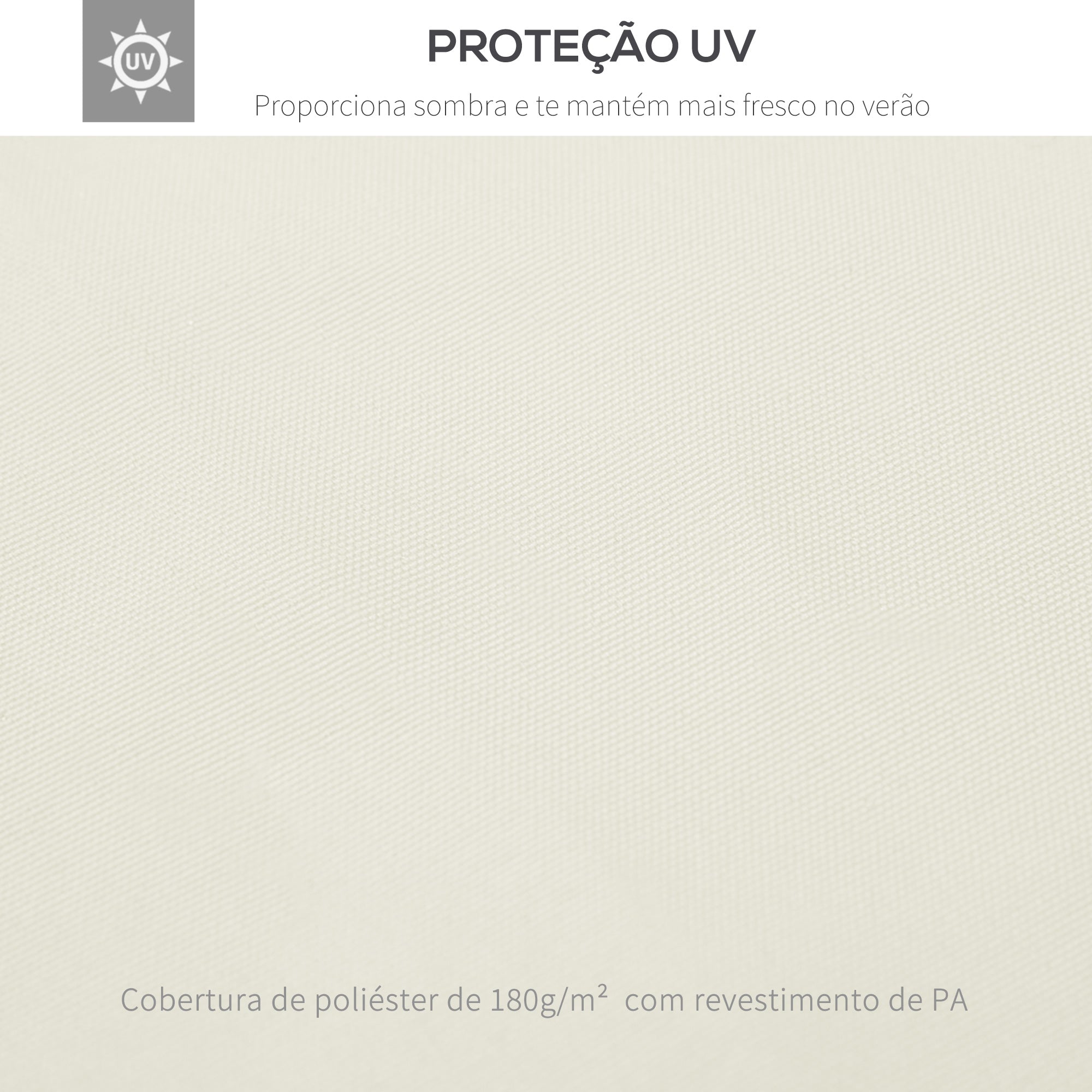 Toldo de Substituição Bege 398 x 298 cm para Pérgola de Jardim