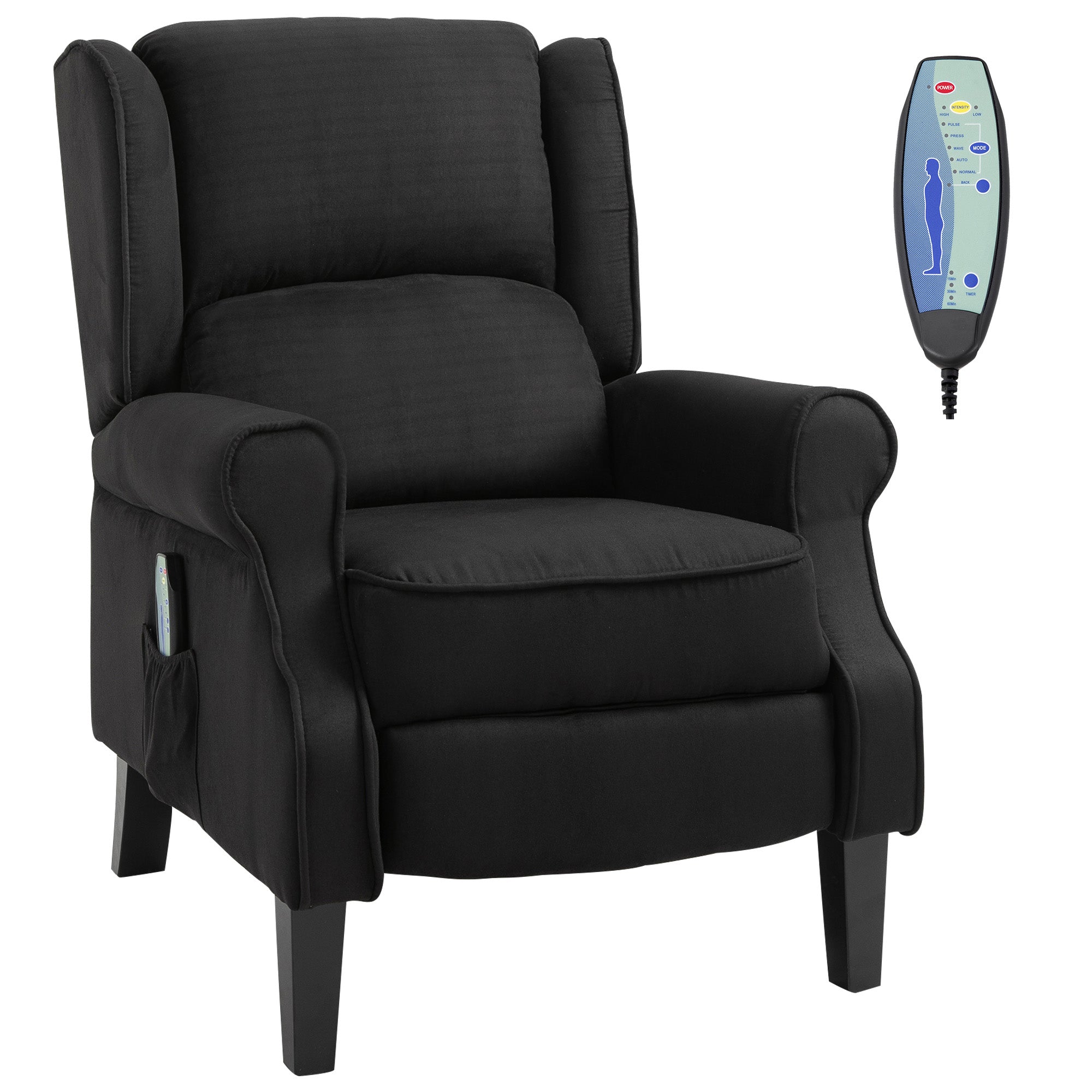 Poltrona de Massagem Relax Reclinável 78x83x101 cm - Cor Preto