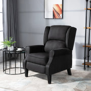 Poltrona de Massagem Relax Reclinável – 78x83x101 cm – Cor Preto – Tecido e Madeira de Álamo