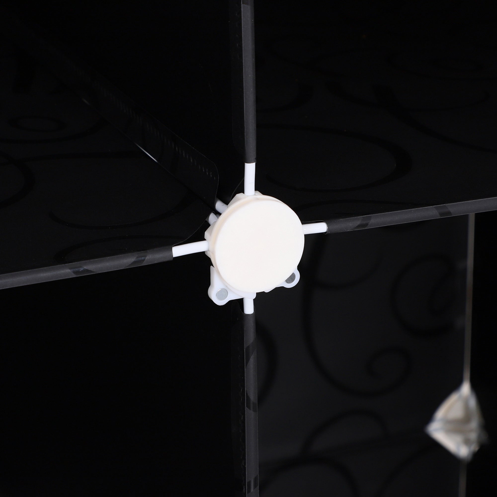 Armário Organizador de Brinquedos e Livros DIY - 111x47x145 cm - Branco e Preto