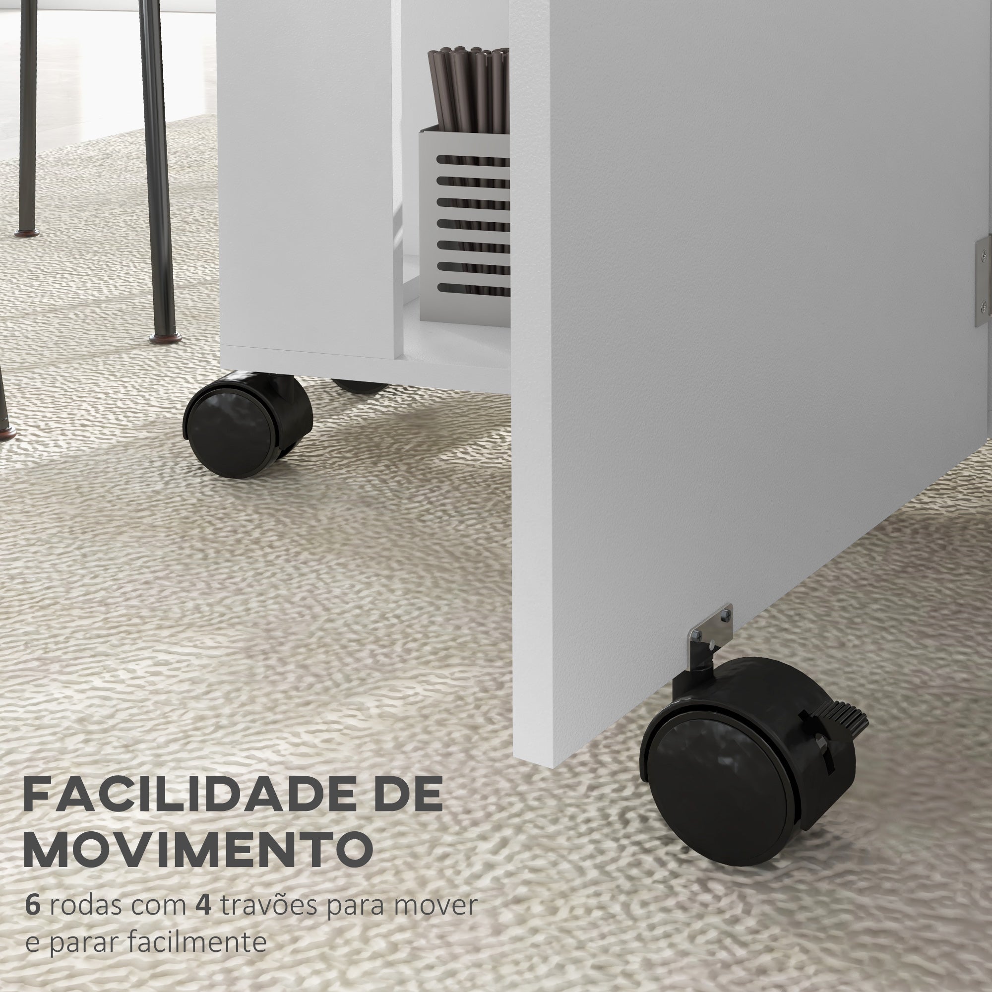 Mesa de Cozinha Dobrável 120x60x77 cm Branco