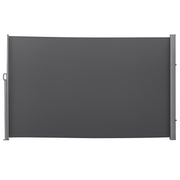 Toldo Lateral Retrátil Cinzento 300x180cm para Terraço, Pátio ou Jardim