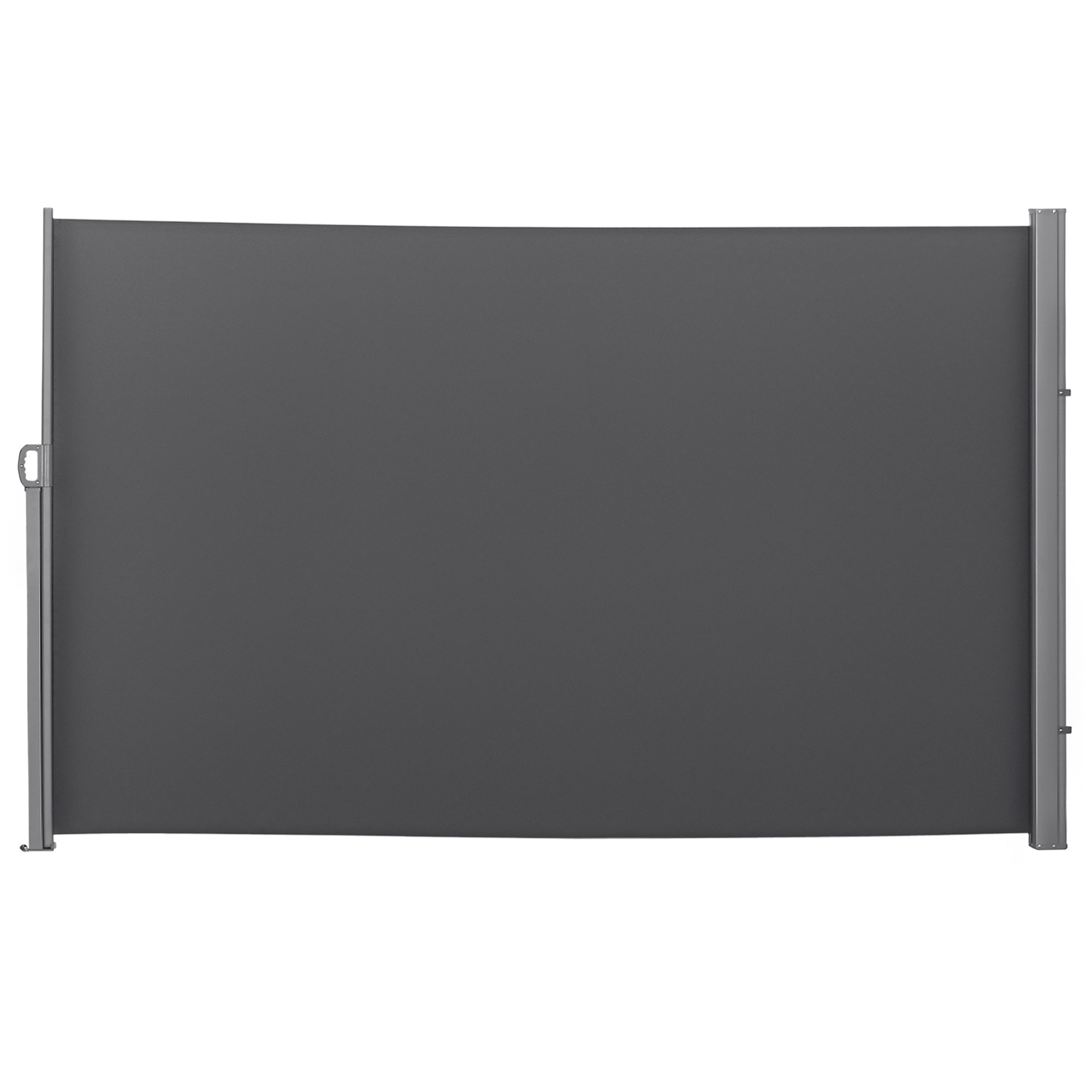 Toldo Lateral Retrátil Cinzento 300x180cm para Terraço, Pátio ou Jardim