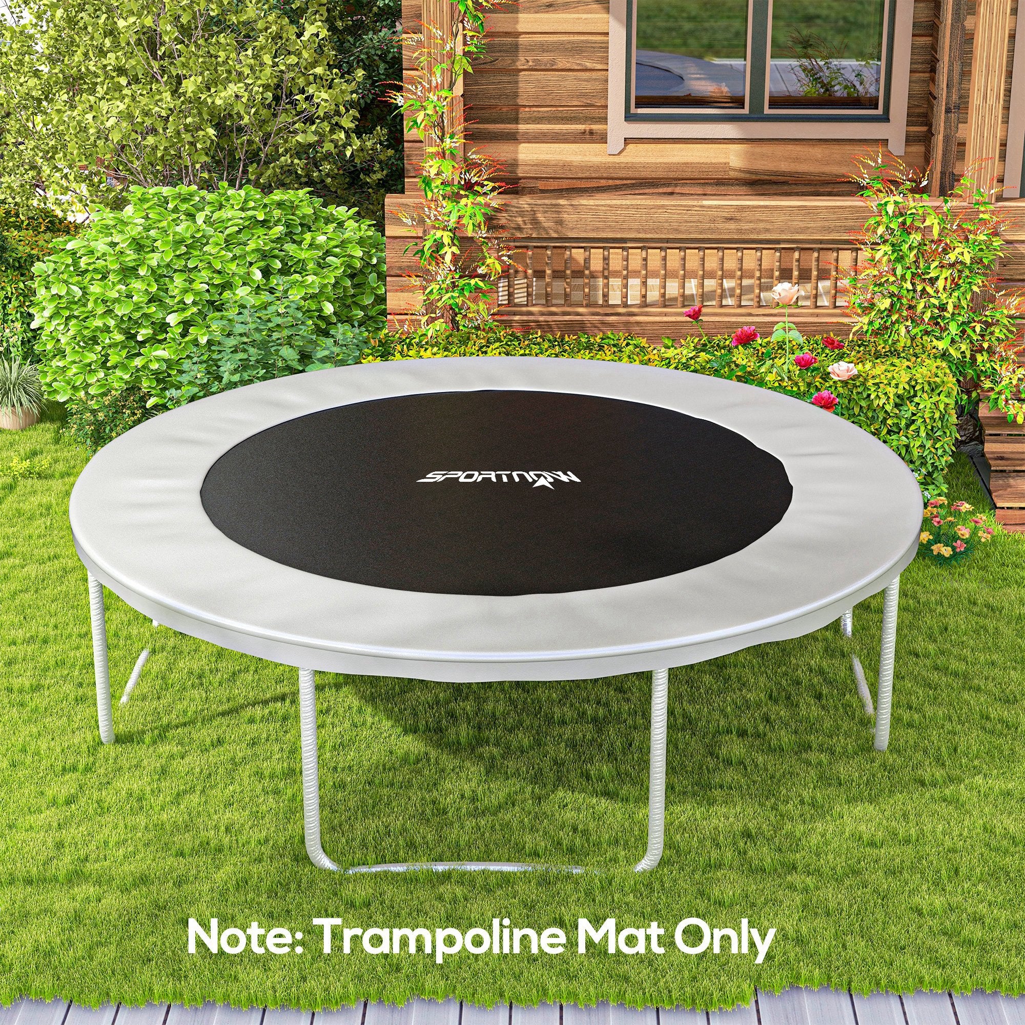 Tapete de Substituição para Trampolim Redondo Ø262 cm Preto