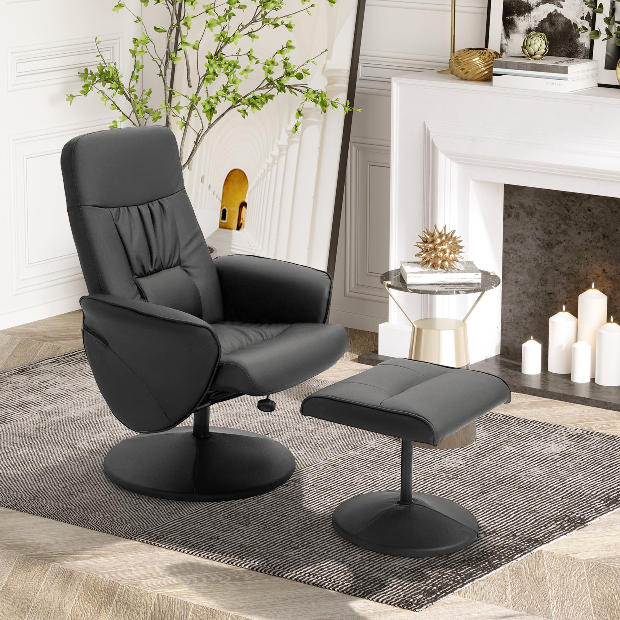 Poltrona Relax Reclinável 81x81x105 cm Preto