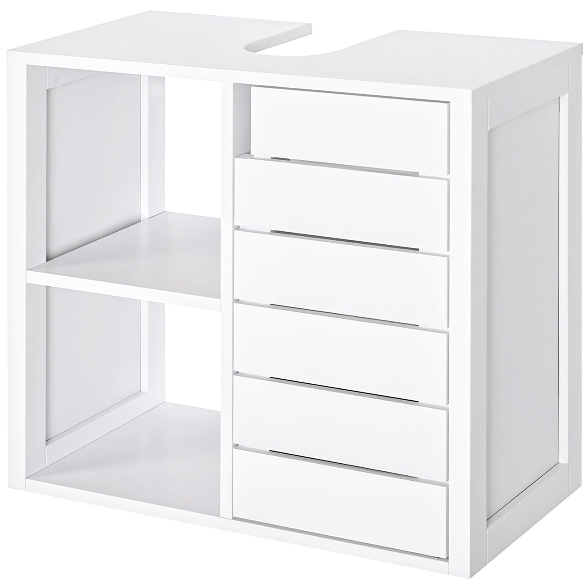Móvel para Casa de Banho Branco 60x30x54 cm - Armazenamento Extra e Prático