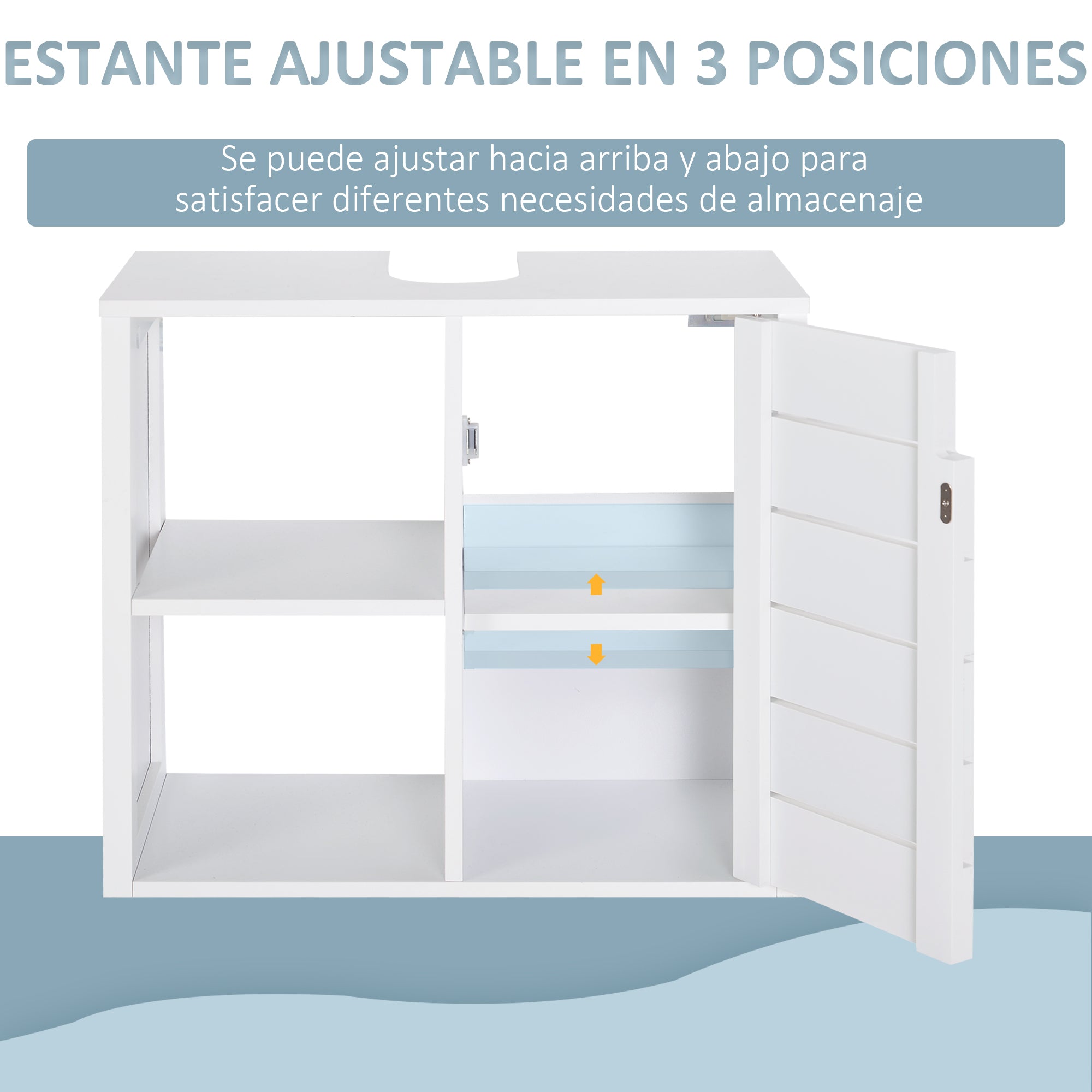 Móvel para Casa de Banho Branco 60x30x54 cm - Armazenamento Extra e Prático