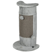 Poste de Arranhar para Gatos Cinza 34x25,5x58 cm - Diversão Garantida para o seu Felino
