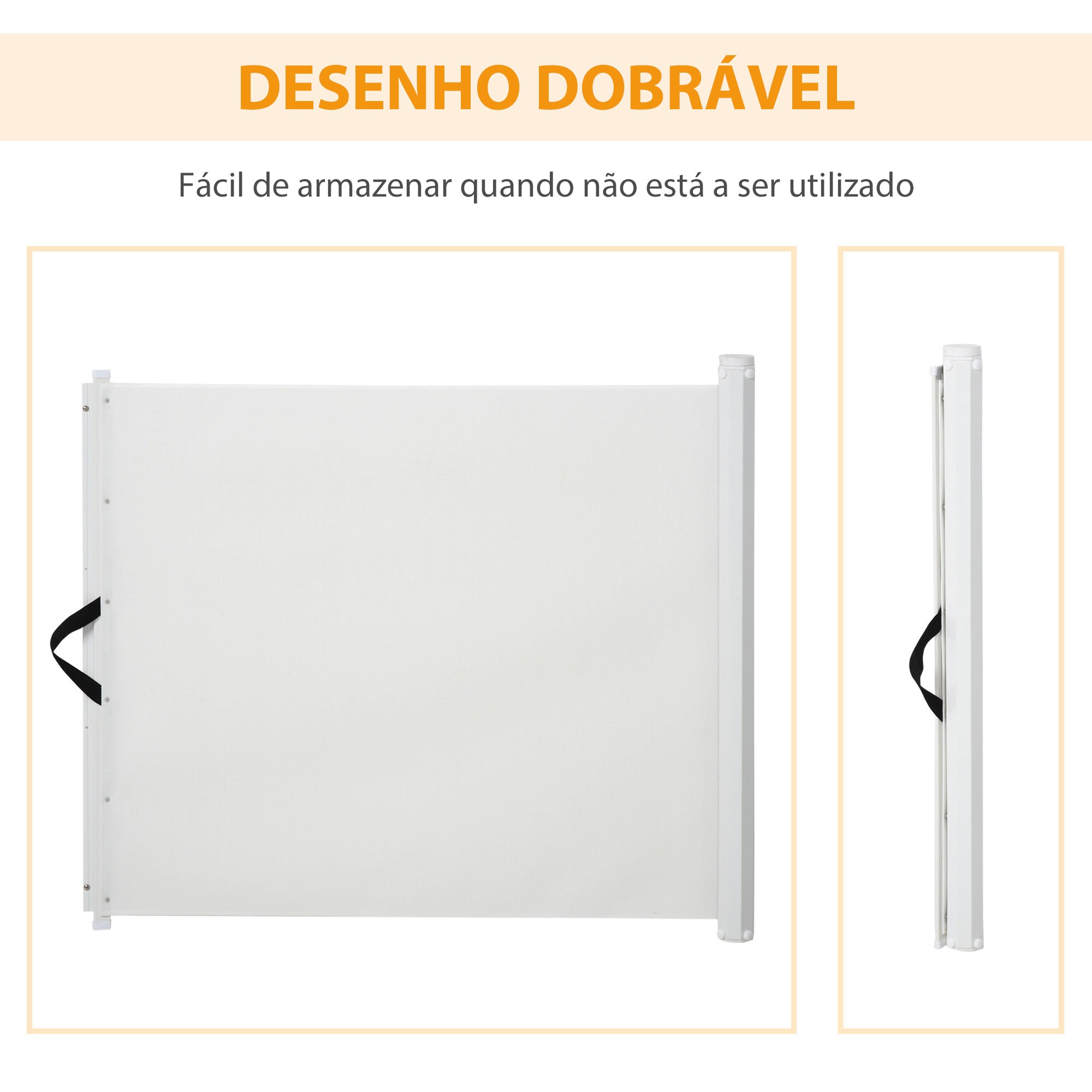 Barreira de Segurança Extensível até 115 cm - Textilene Branco