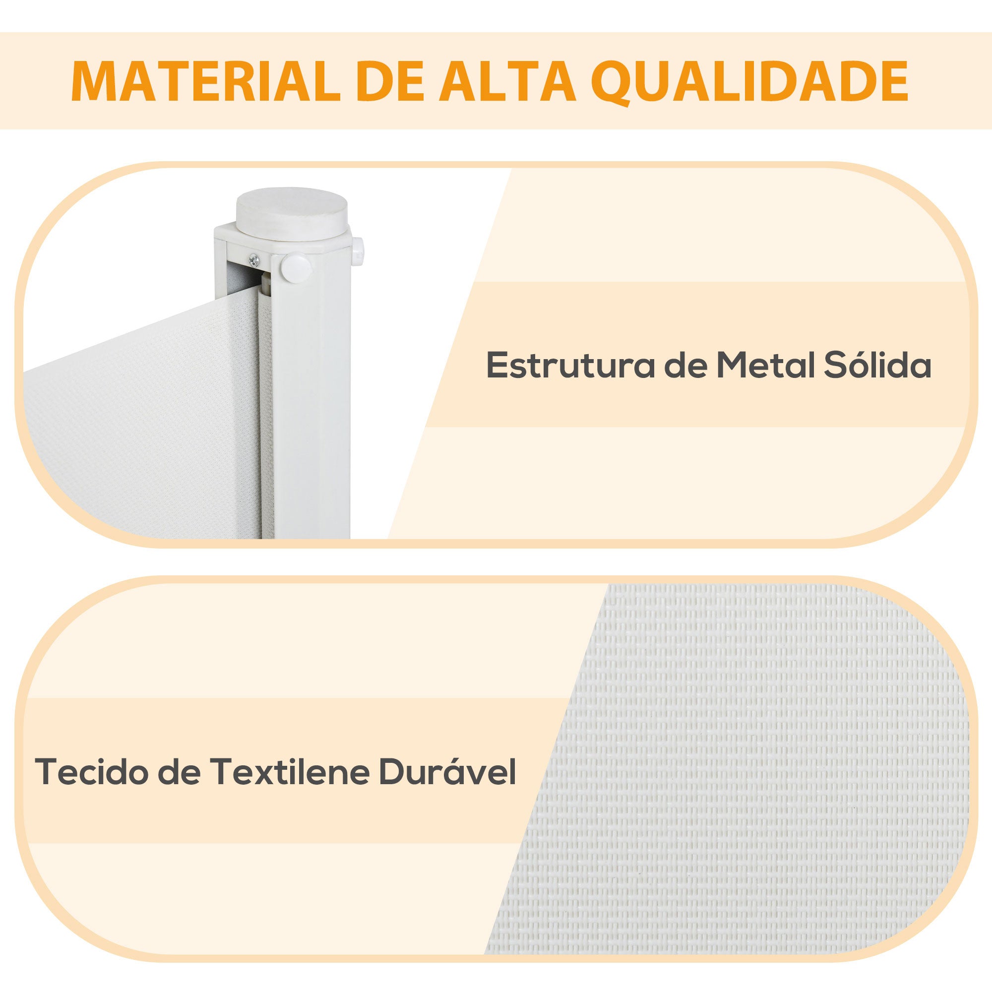 Barreira de Segurança Extensível até 115 cm - Textilene Branco