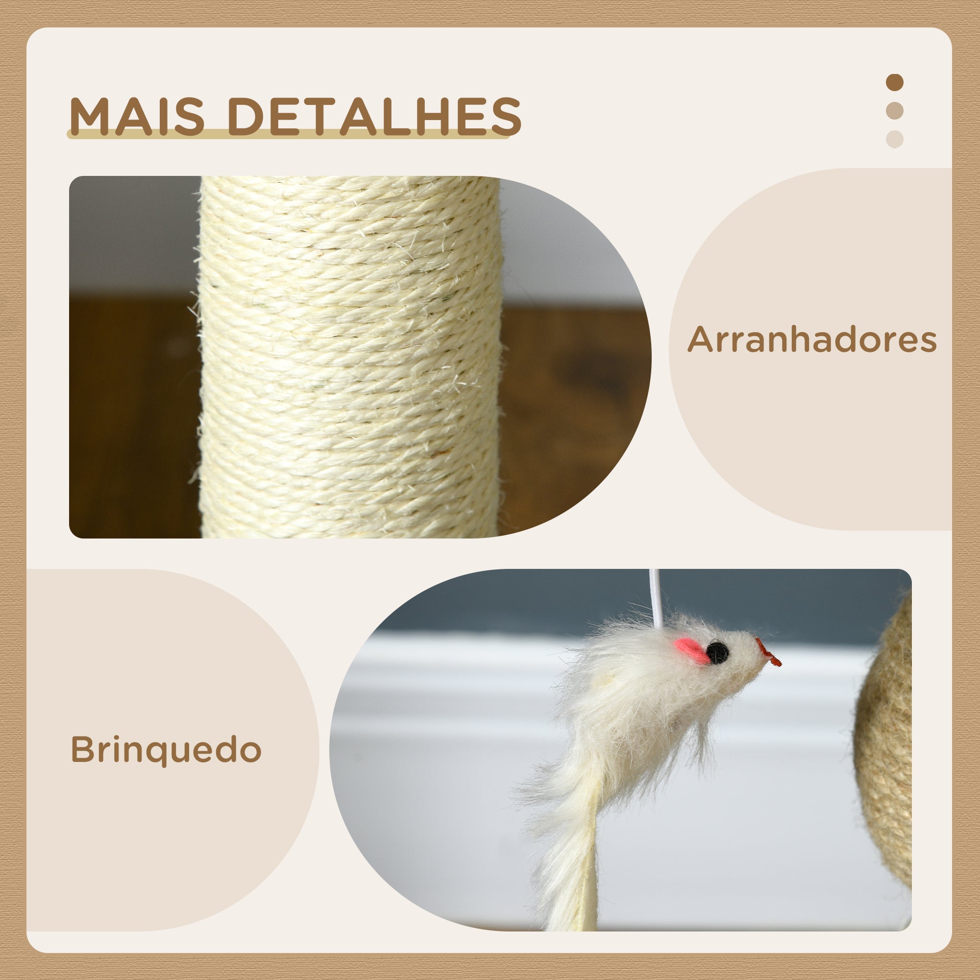 Arranhador para Gatos com Cama Confortável Ø40x48 cm Cinza