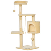 Arranhador para Gatos Grande Bege 40x40x114 cm