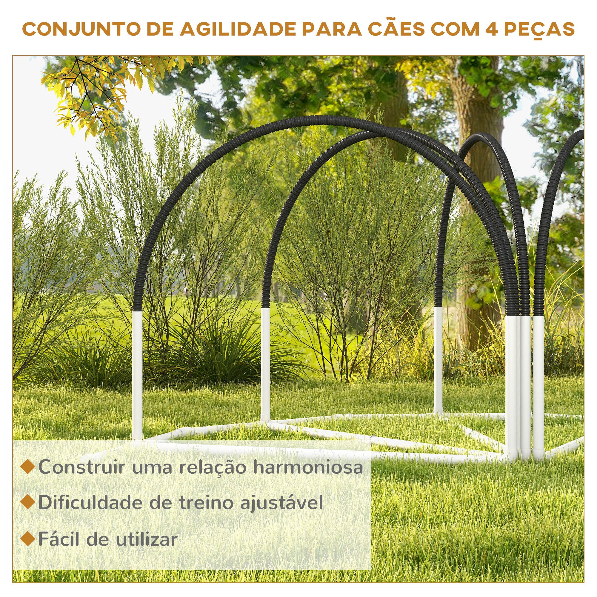 Conjunto de Treino de Agilidade para Cães – 89x69x99 cm – Multicor – PE, ABS e Oxford