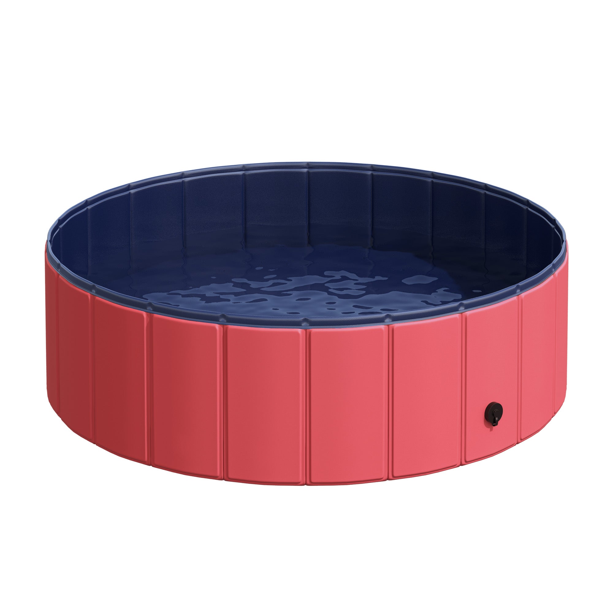 Piscina Dobrável para Cães e Gatos Ø100x30cm Vermelha