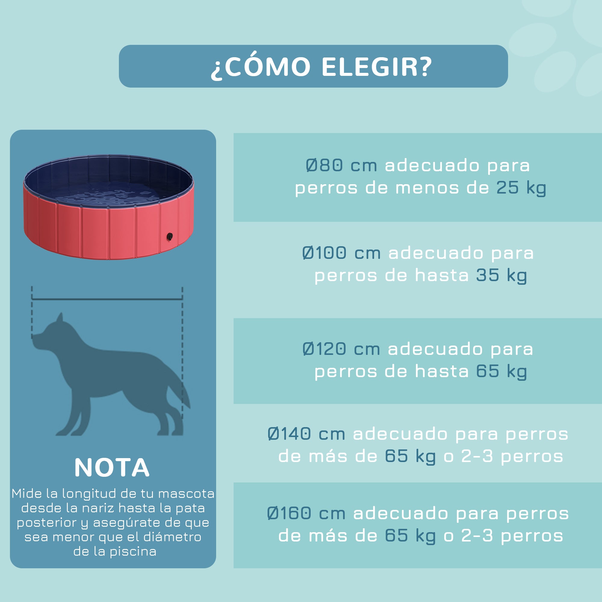 Piscina Dobrável para Cães e Gatos Ø100x30cm Vermelha