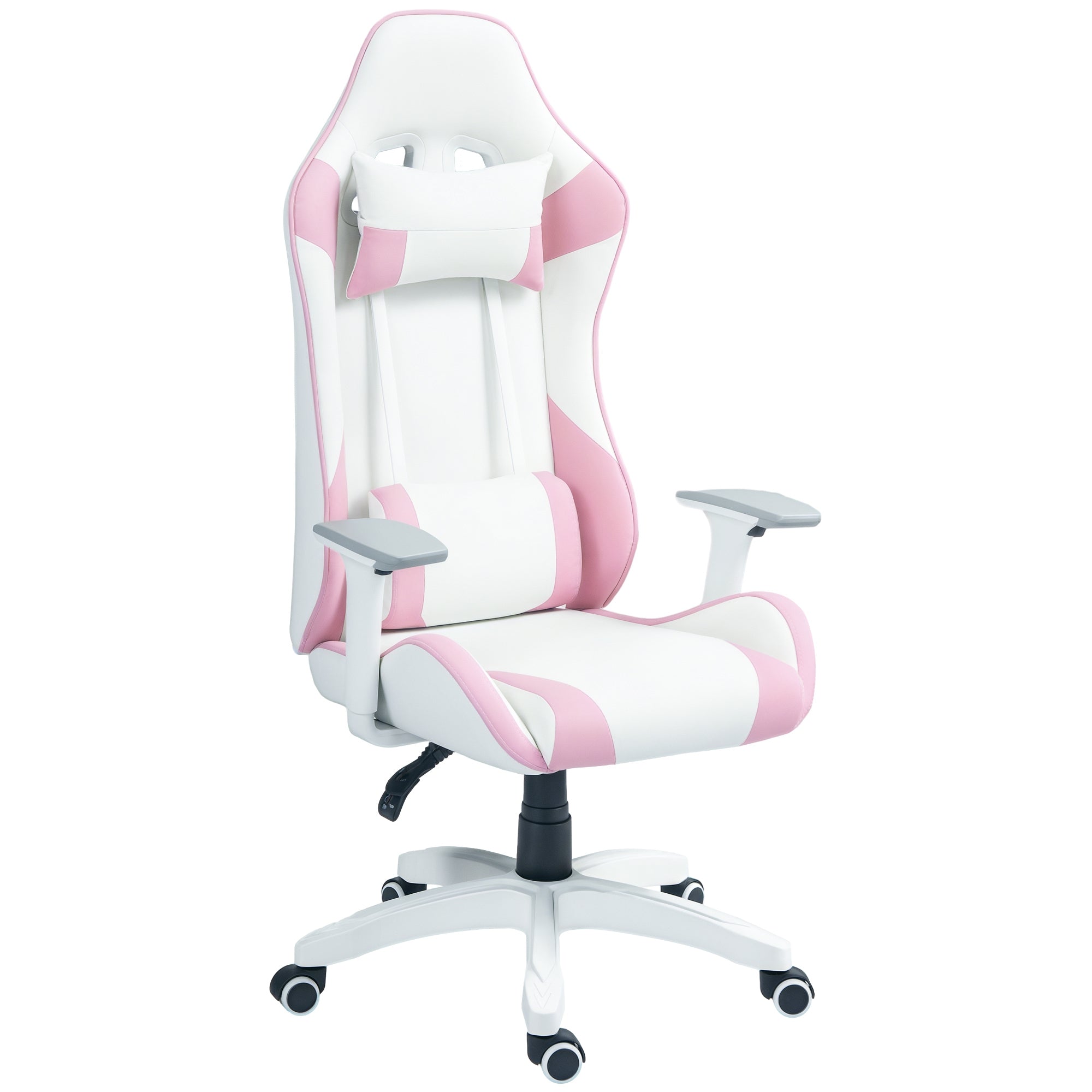 Cadeira Gamer Reclinável Rosa 67x60x120-128 cm
