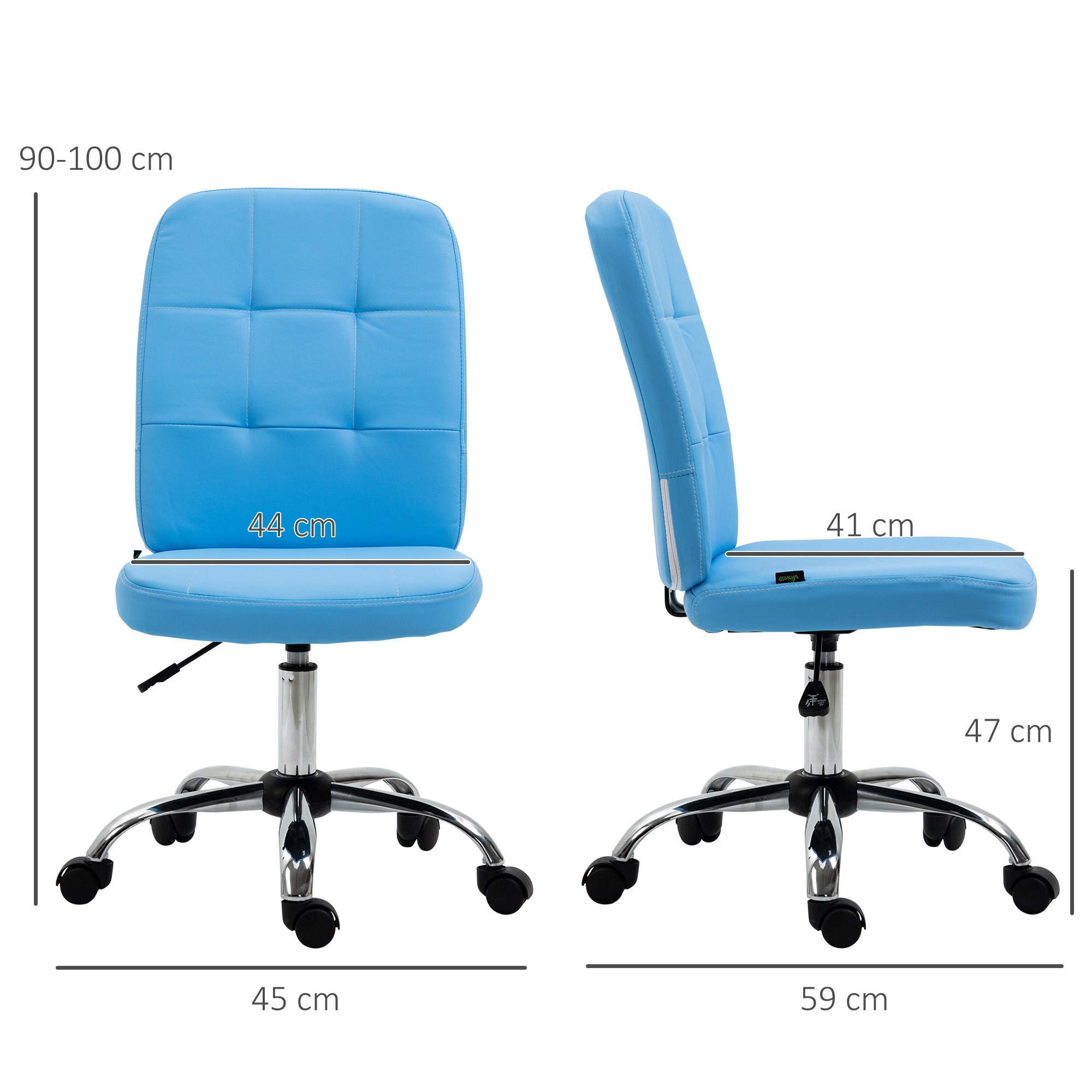 Cadeira de Escritório Azul 45x59x90-100 cm - Conforto e Estilo Moderno