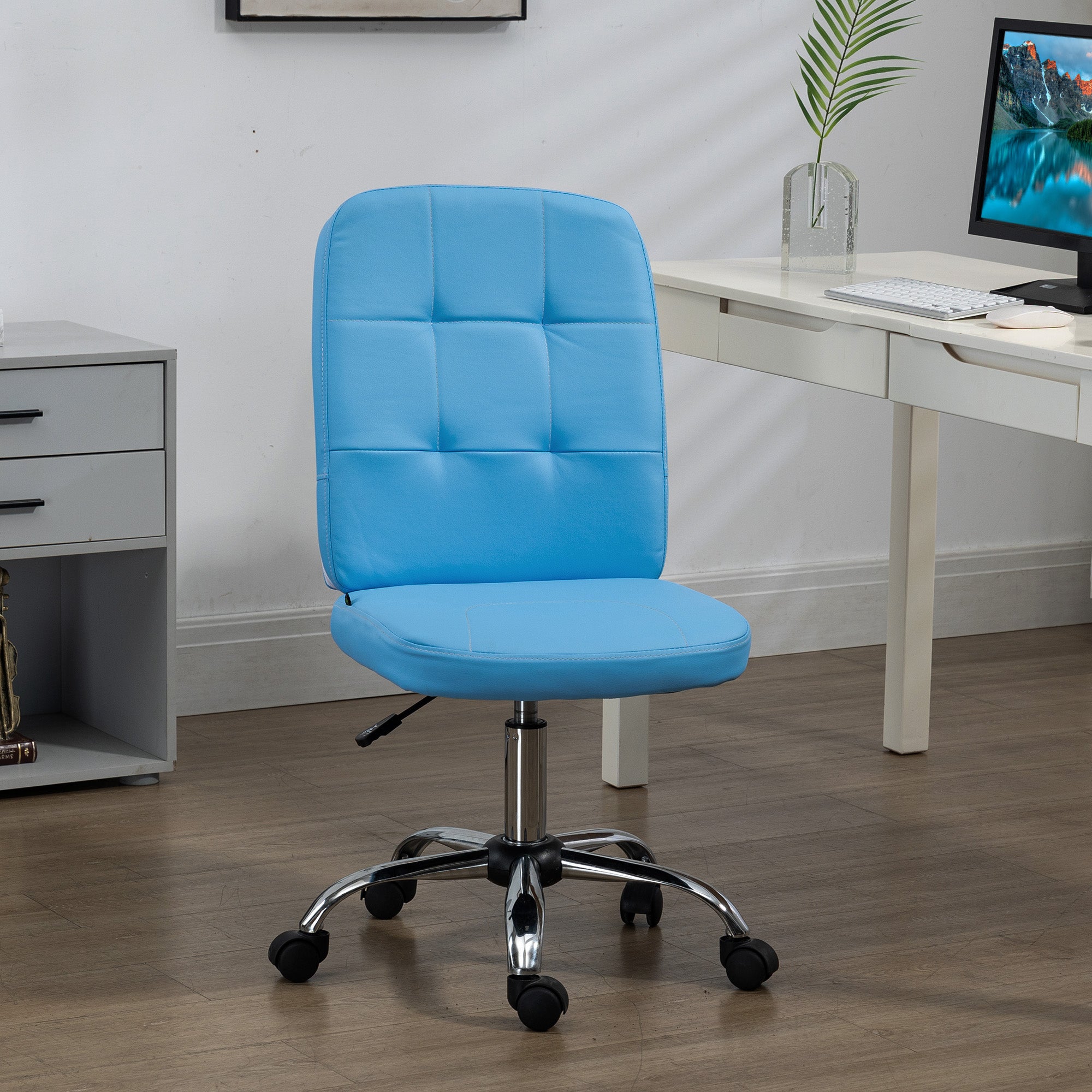 Cadeira de Escritório Azul 45x59x90-100 cm - Conforto e Estilo Moderno