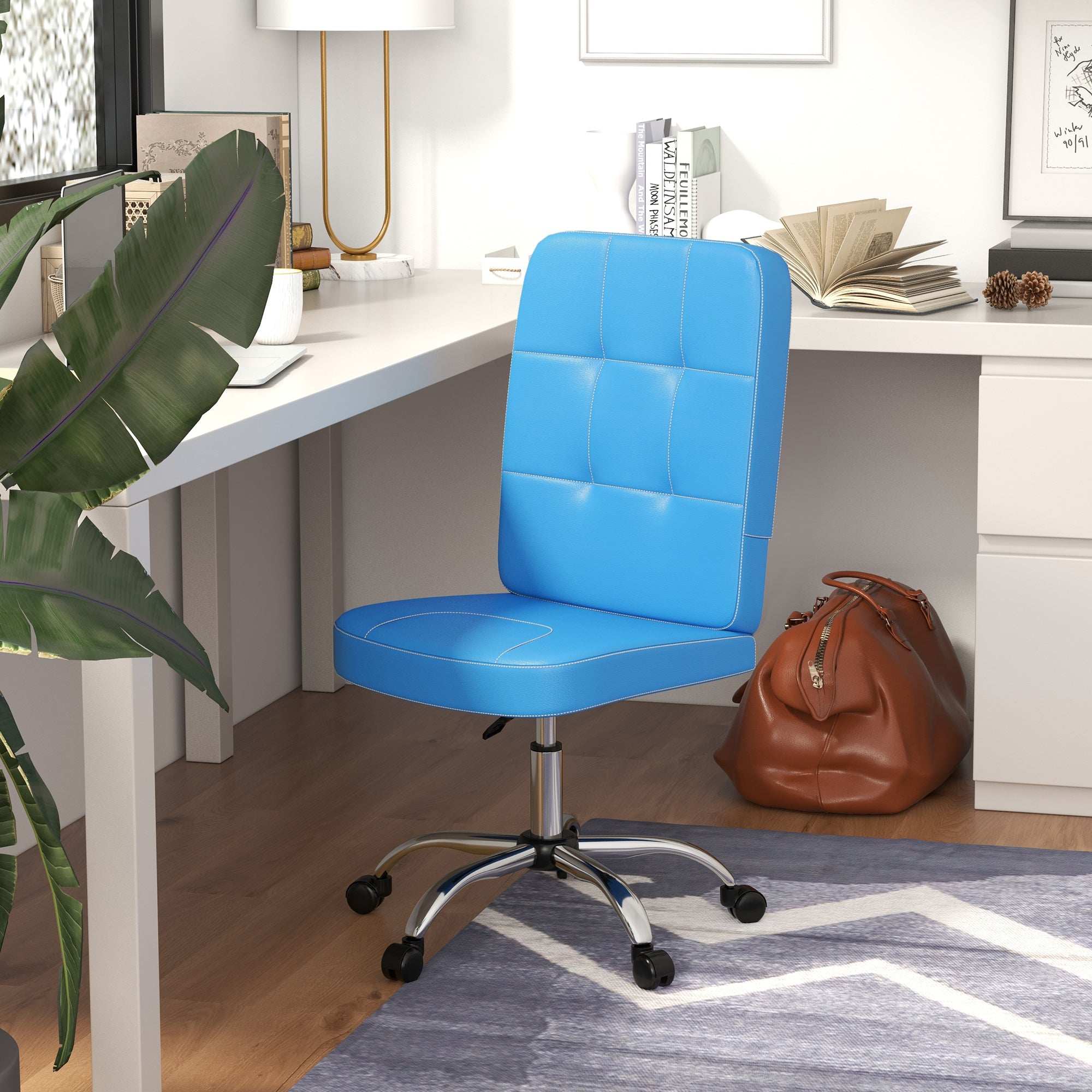Cadeira de Escritório Azul 45x59x90-100 cm - Conforto e Estilo Moderno
