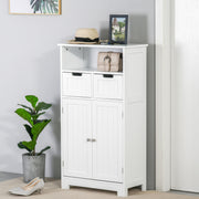 Armário de Casa de Banho Multifuncional – 60x30x108,8 cm – Branco – MDF