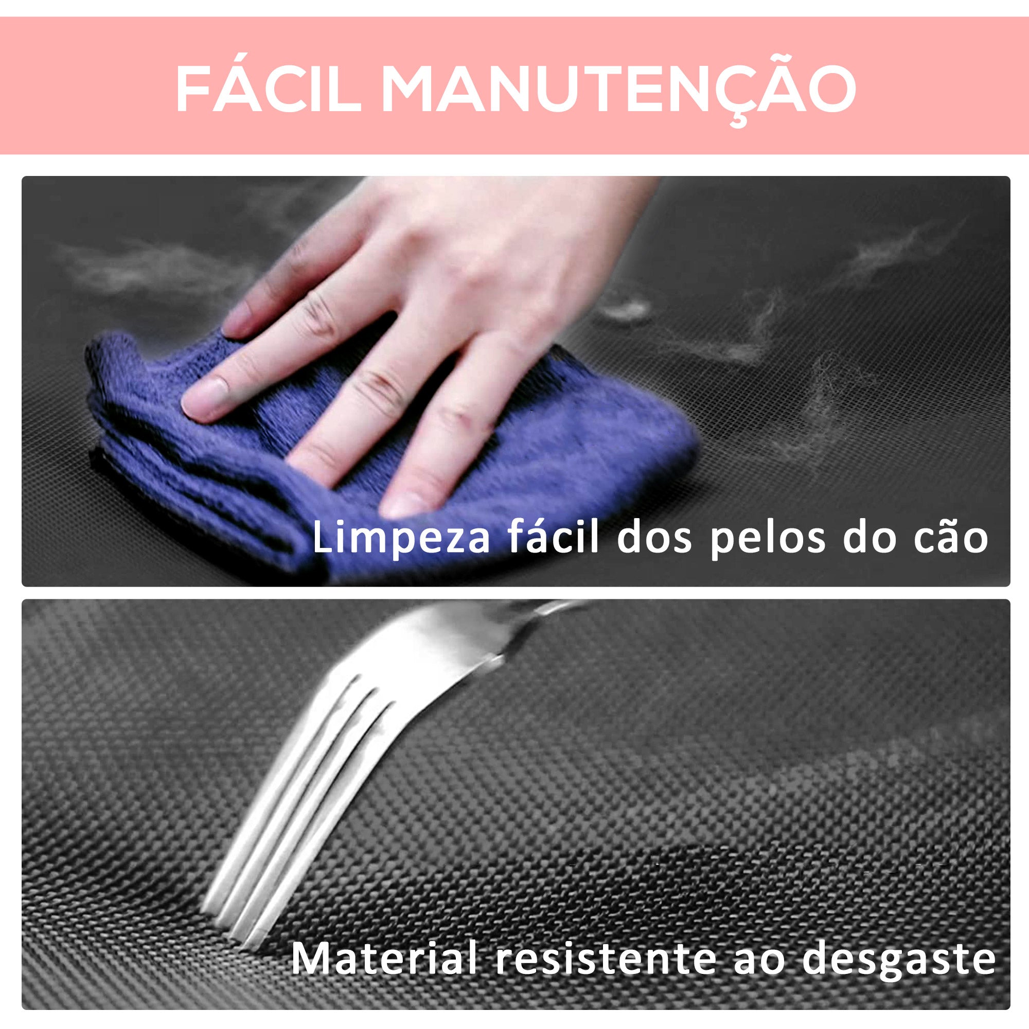 Cama Elevada para Animais de Estimação – 91,5x76,2x18cm – Vermelho – Metal e Tecido Oxford
