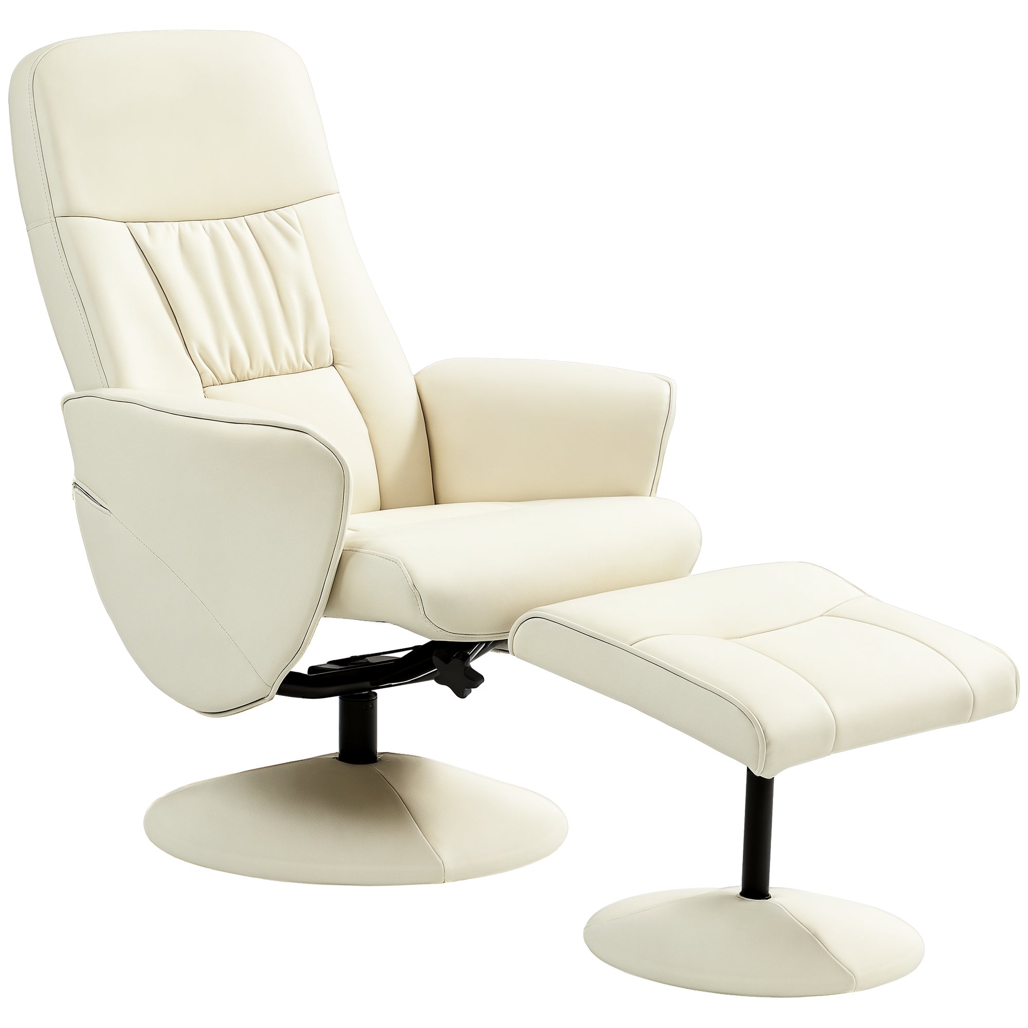 Poltrona Relax Reclinável 81x81x105 cm - Cor Creme