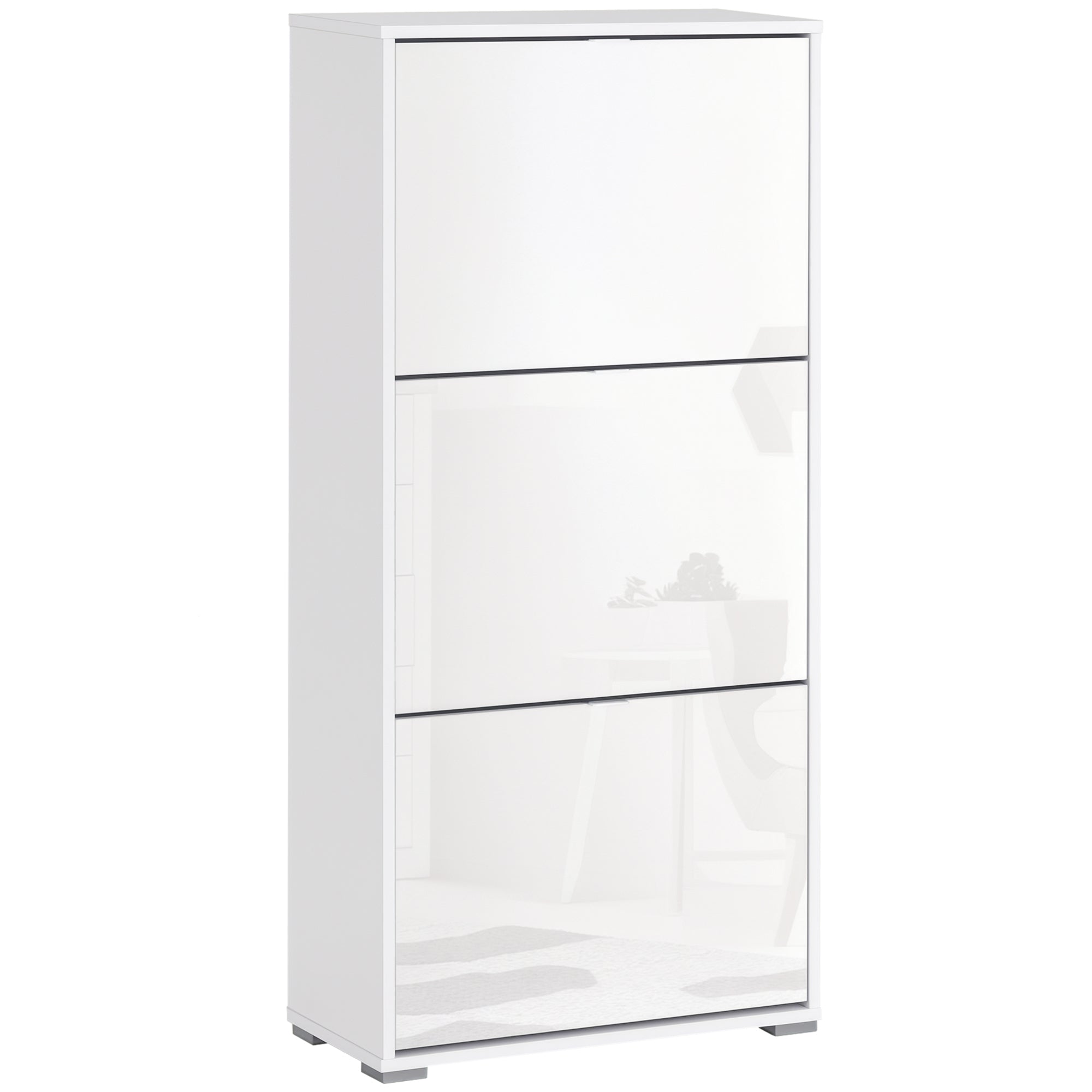 Sapateira Vertical Moderna Branca 60x26x124cm