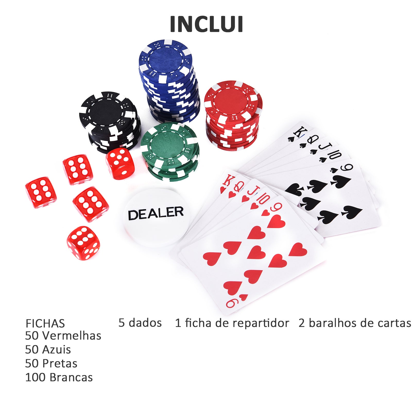 Mala de Poker Profissional – 29,5x20,5x6,5 cm – Multicor – Alumínio
