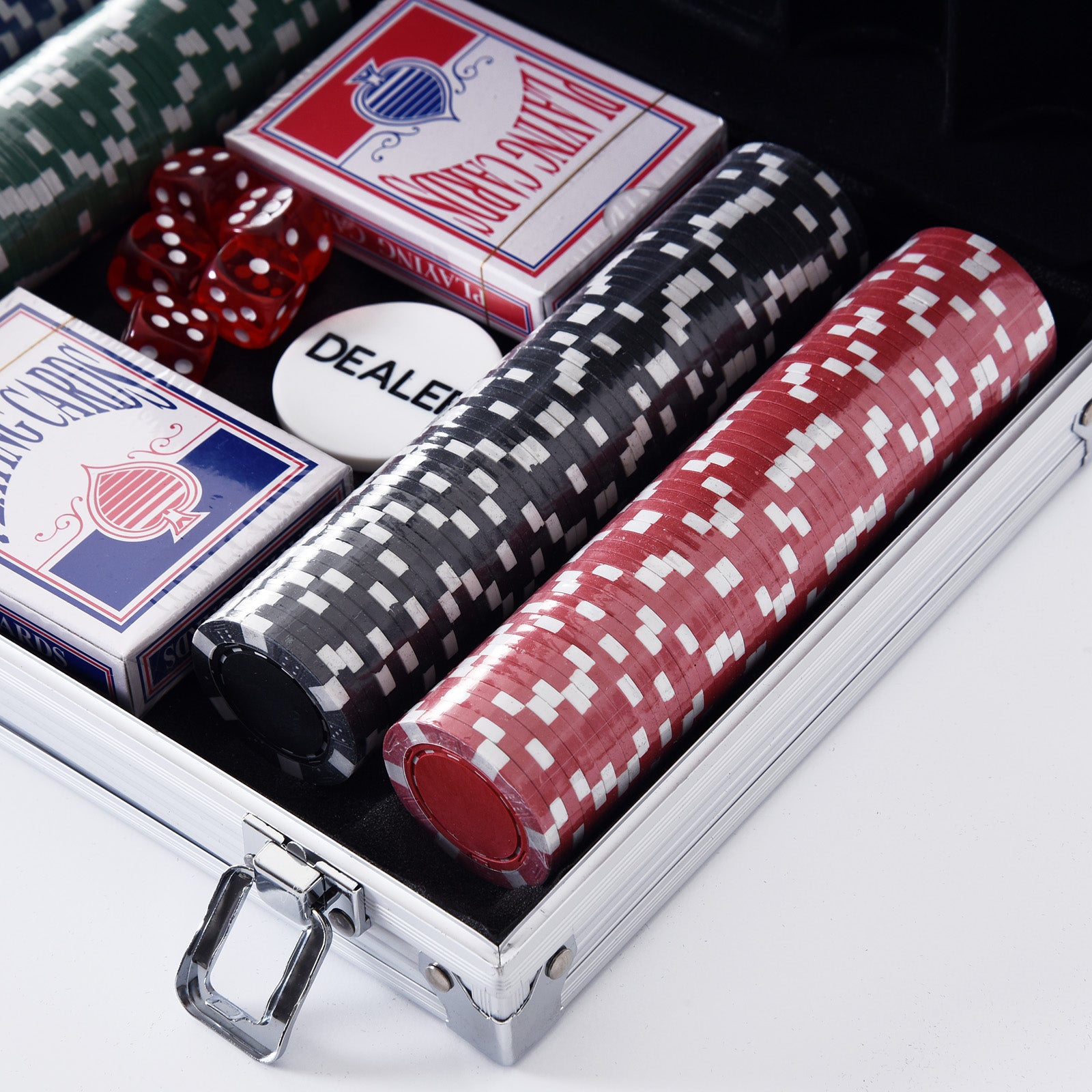 Mala de Poker Profissional – 29,5x20,5x6,5 cm – Multicor – Alumínio