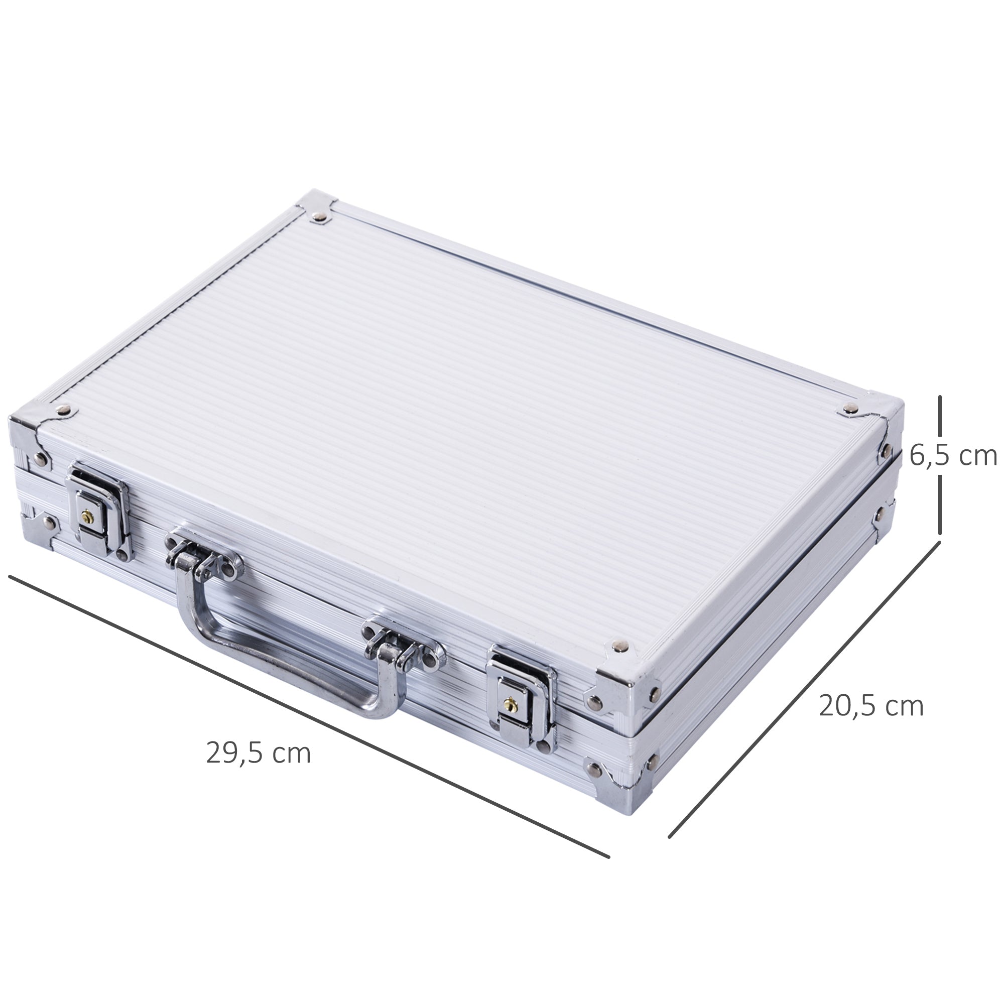 Mala de Poker Profissional – 29,5x20,5x6,5 cm – Multicor – Alumínio