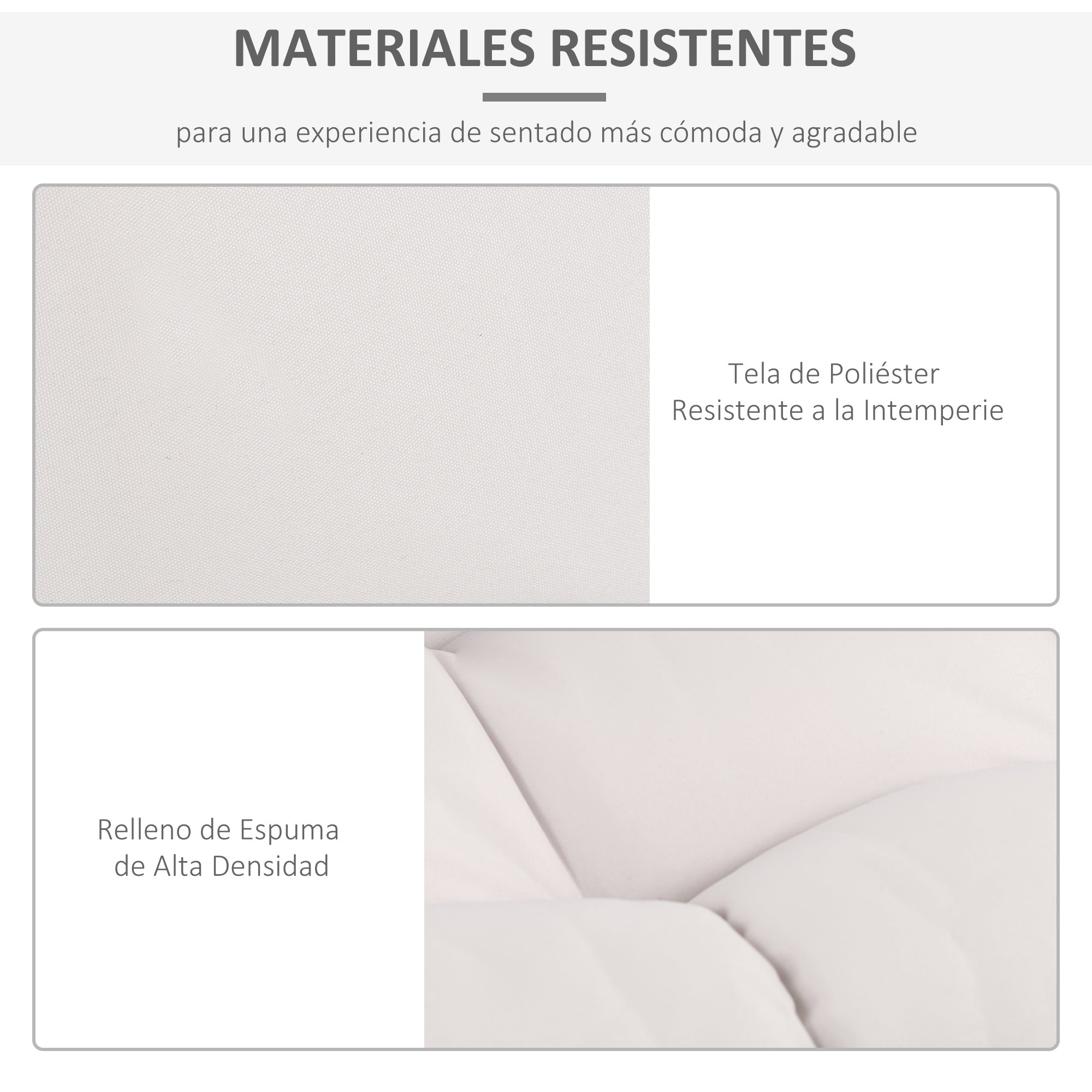Almofada de Palete 120x80x12 cm - Cor Creme