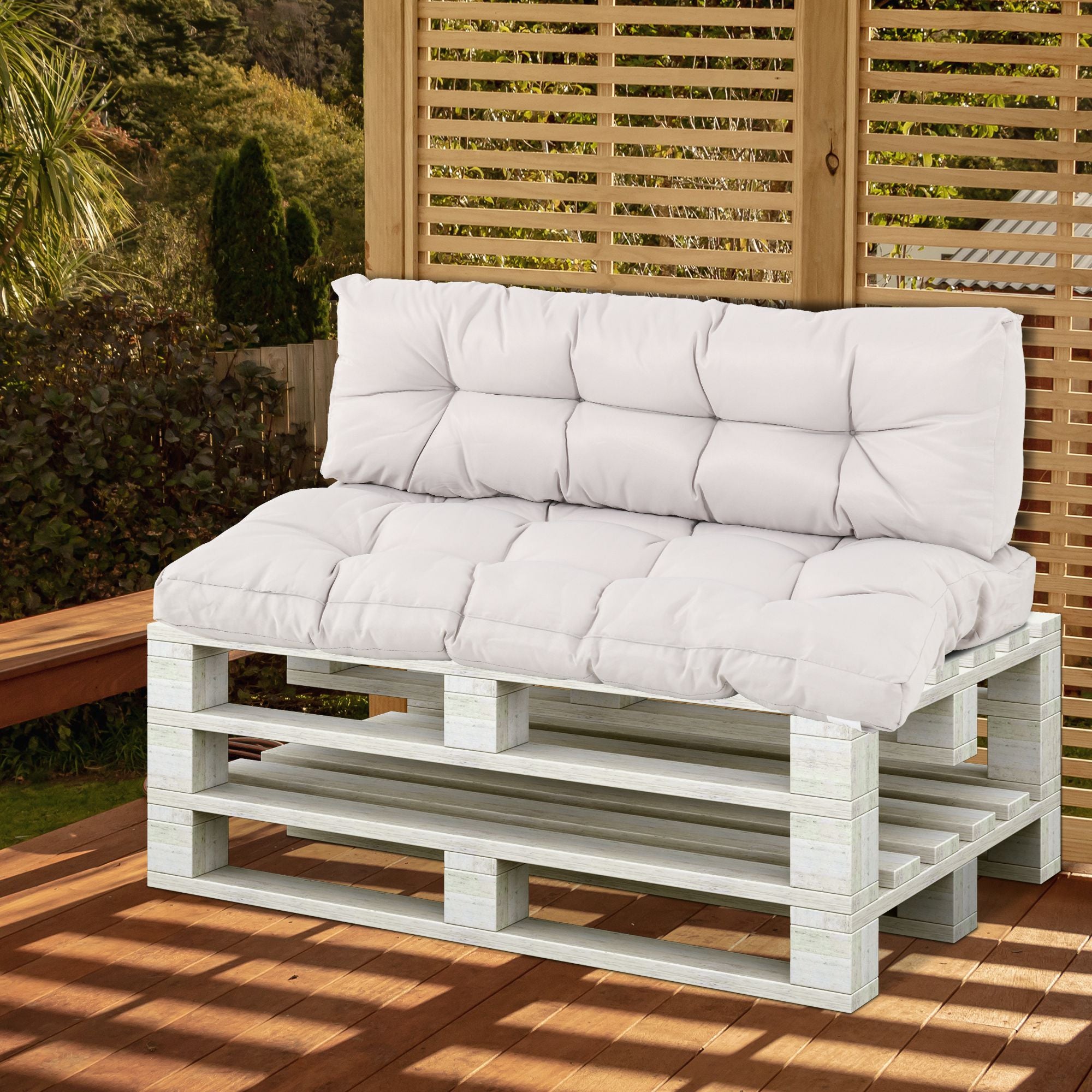 Almofada de Palete 120x80x12 cm - Cor Creme