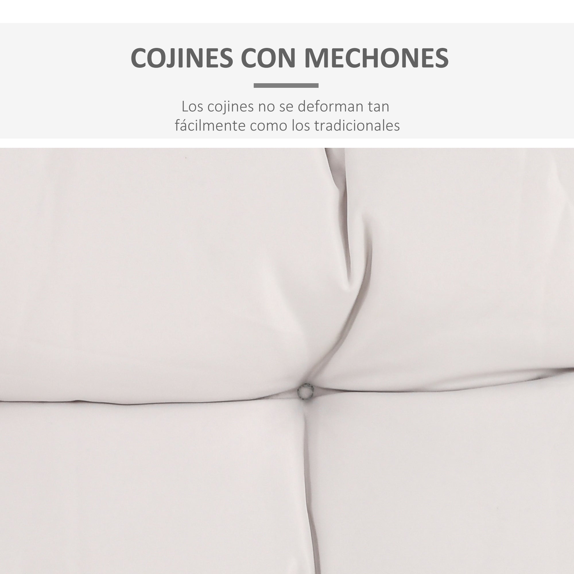 Almofada de Palete 120x80x12 cm - Cor Creme