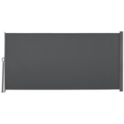 Toldo Lateral Retrátil 300x160 cm Cinza para Terraço ou Jardim