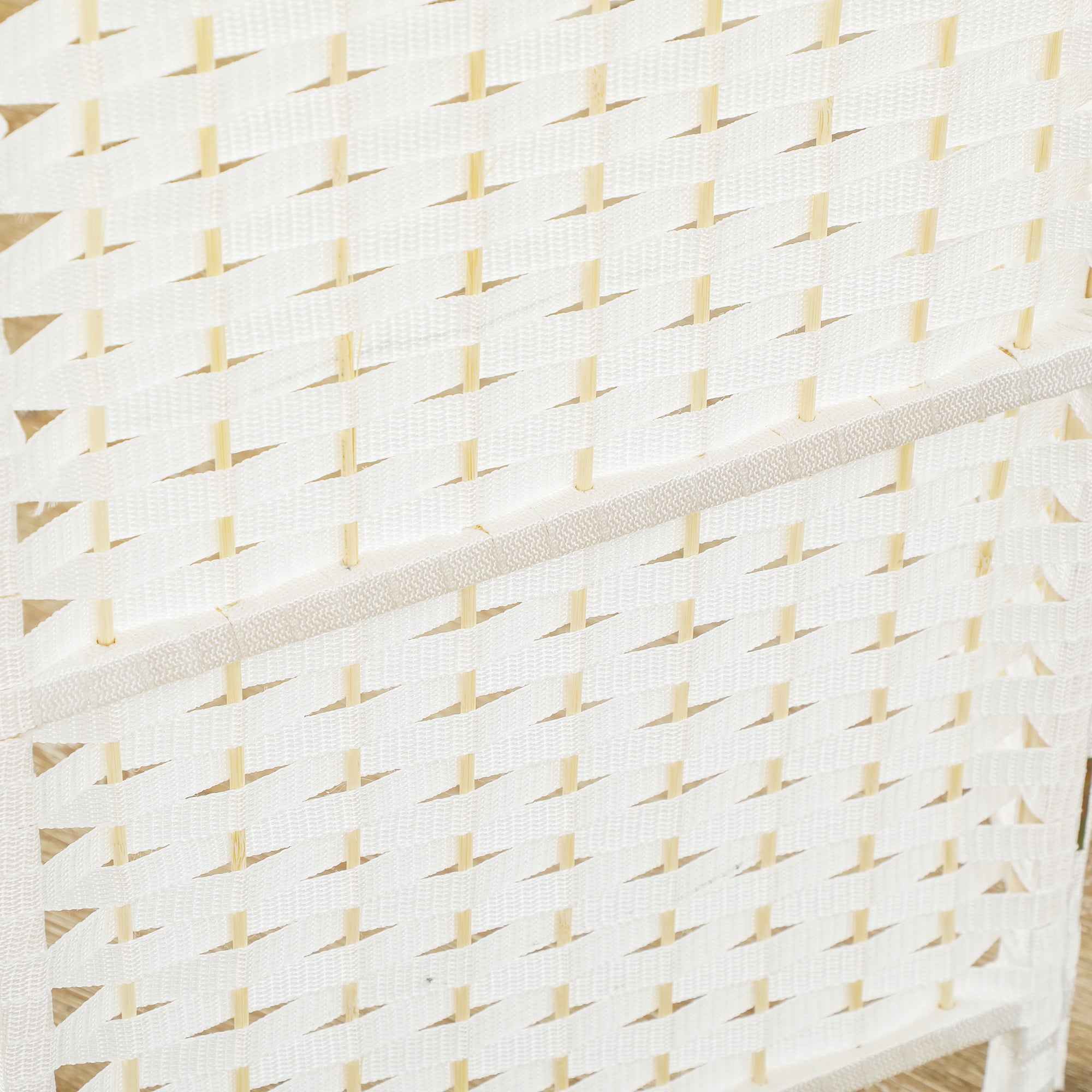 Biombo de 6 Painéis Dobrável 240x170 cm - Cor Branco