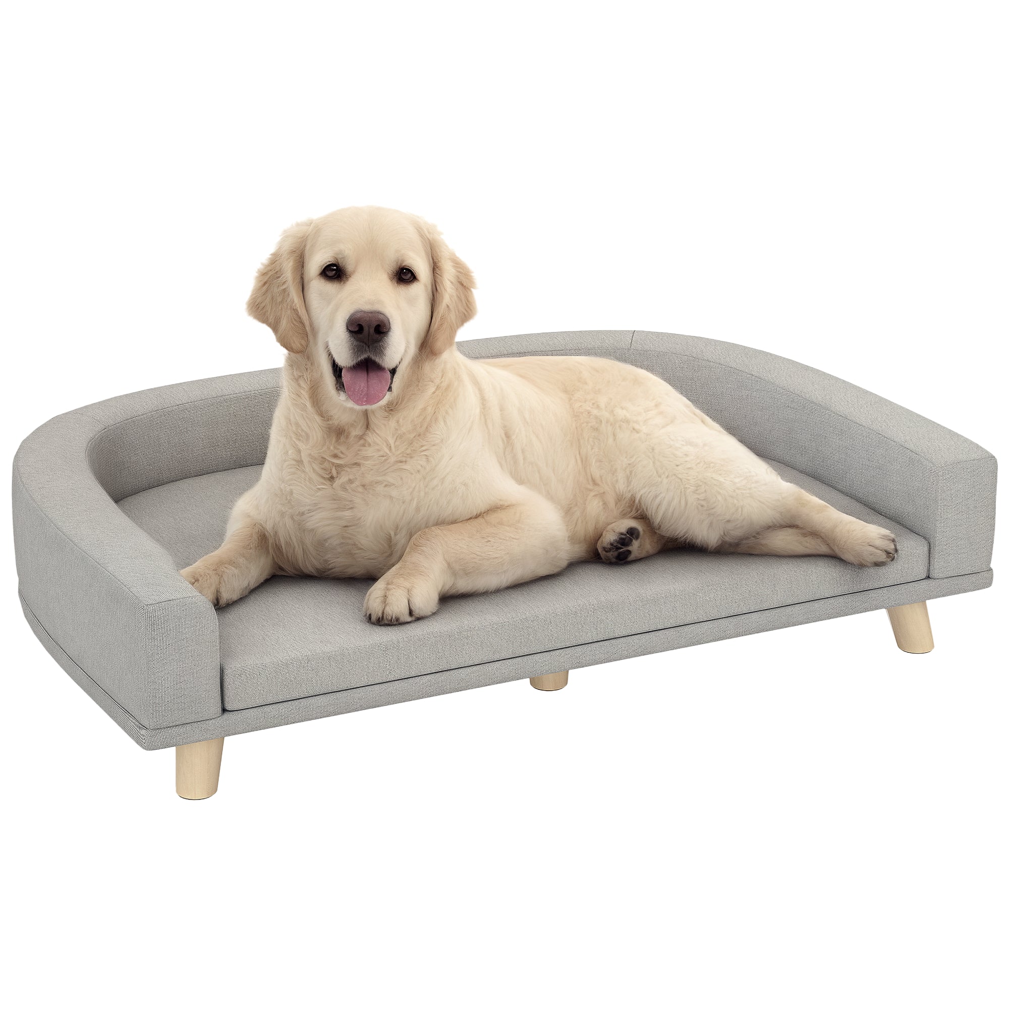 Sofá Cama para Cães Cinza 98x67x25 cm