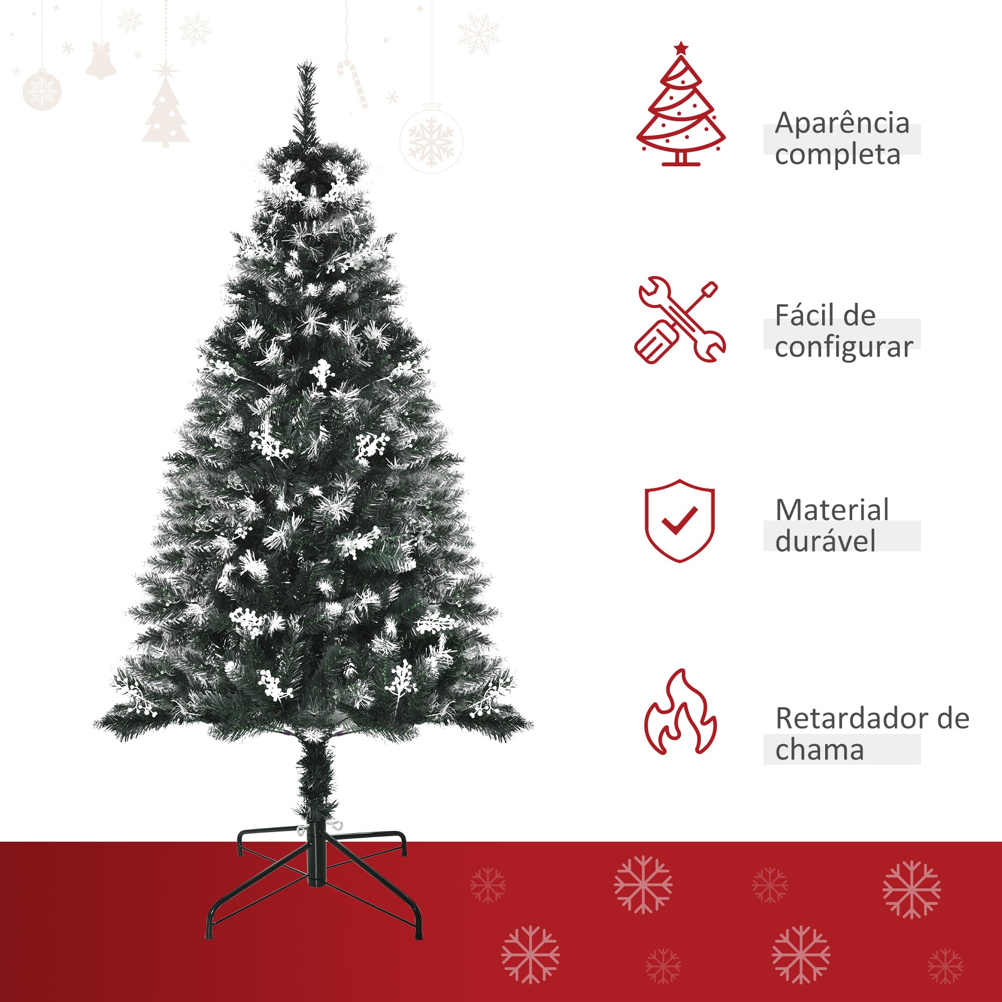 Árvore de Natal Automática 150 cm Verde Ø75x150 cm