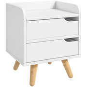 Mesa Lateral de Cabeceira Multiuso 33x28x42cm Branco