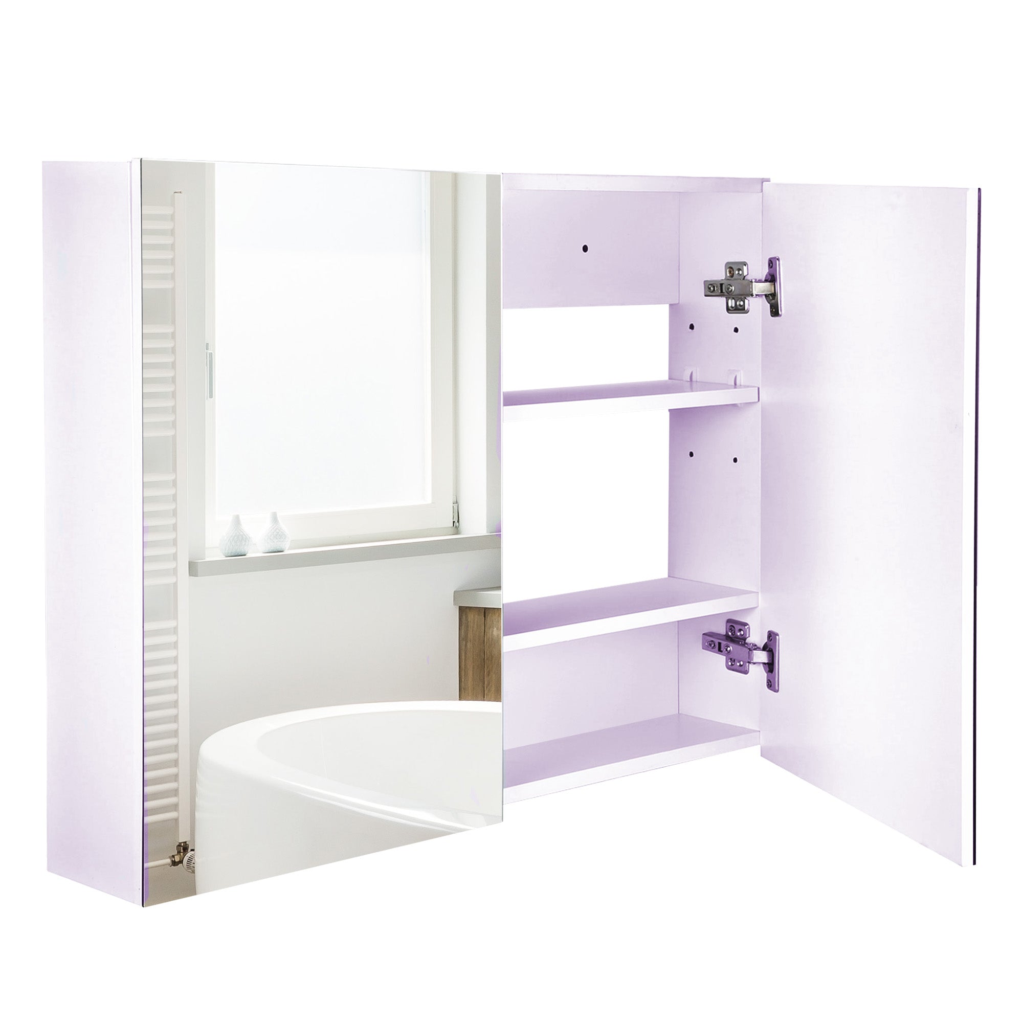 Armário de Casa de Banho Roxo Claro 80x15x60 cm