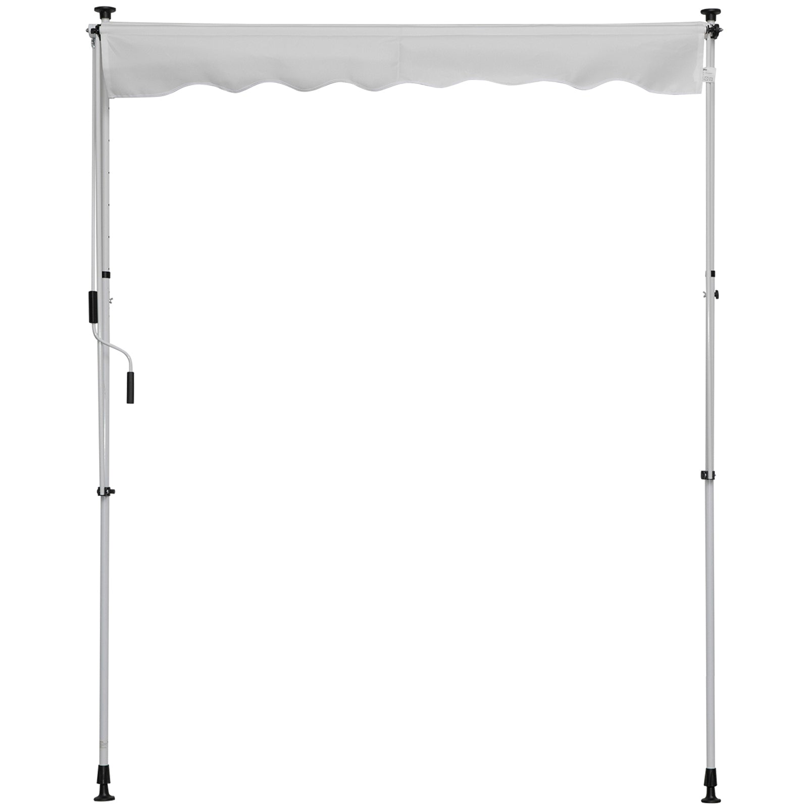Toldo Manual Retrátil 200x150 cm Branco - Proteção Solar Varanda Jardim Pátio