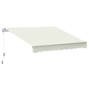 Toldo Manual 395x245 cm Branco para Varanda ou Pátio