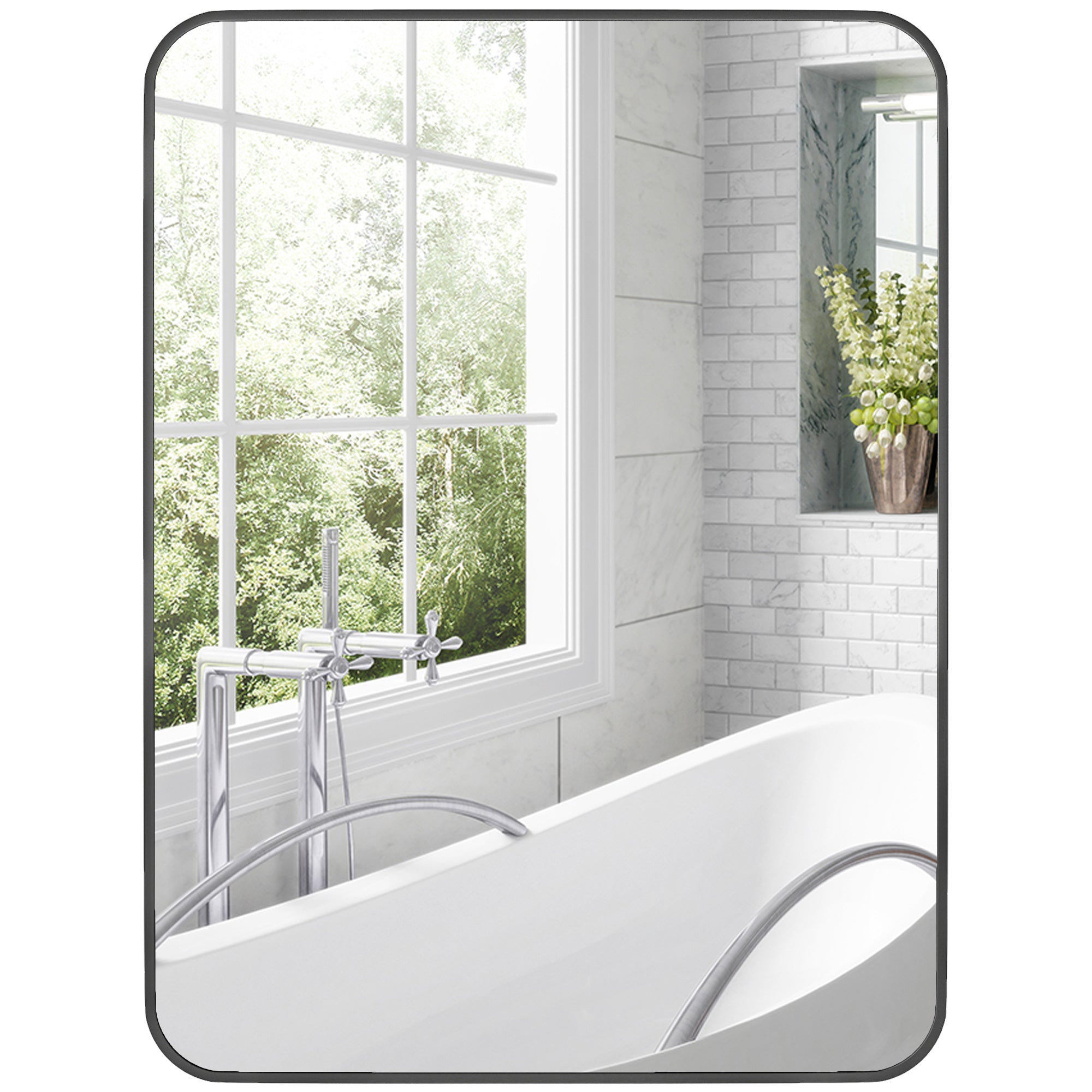 Espelho Casa de Banho 60x80 cm Preto - Elegância e Versatilidade