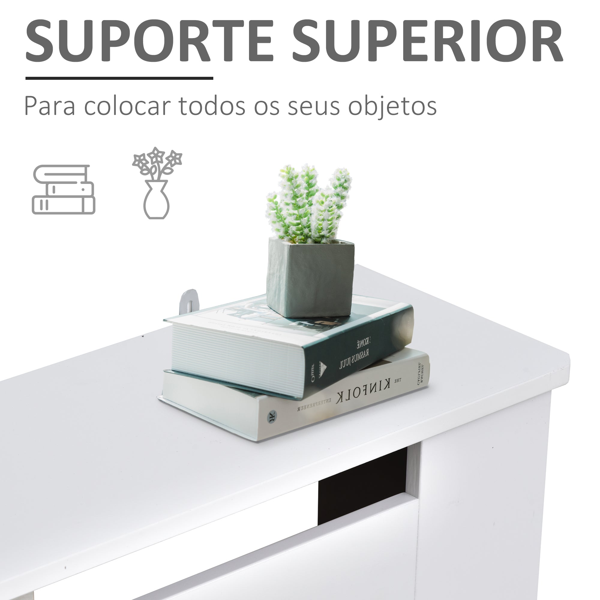 Cobertura de Radiador MDF Branco 78x19x82 cm