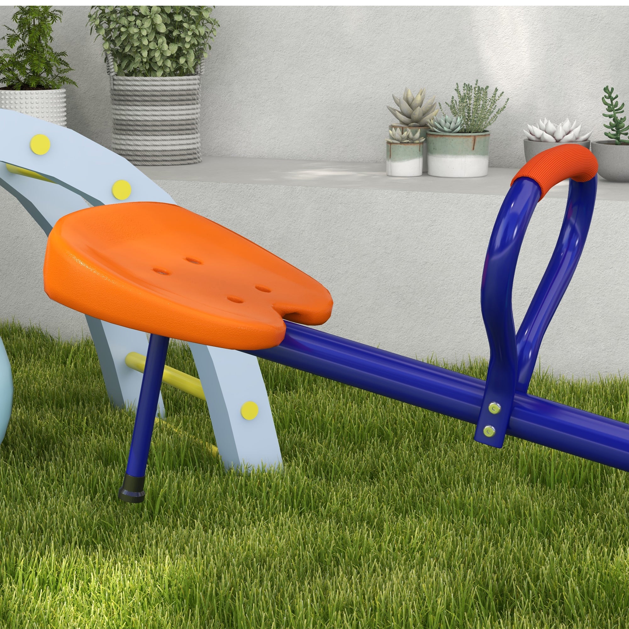 Baloiço para Crianças Multicor 192x60x60 cm - Sobe e Desce Infantil Giratório 360°