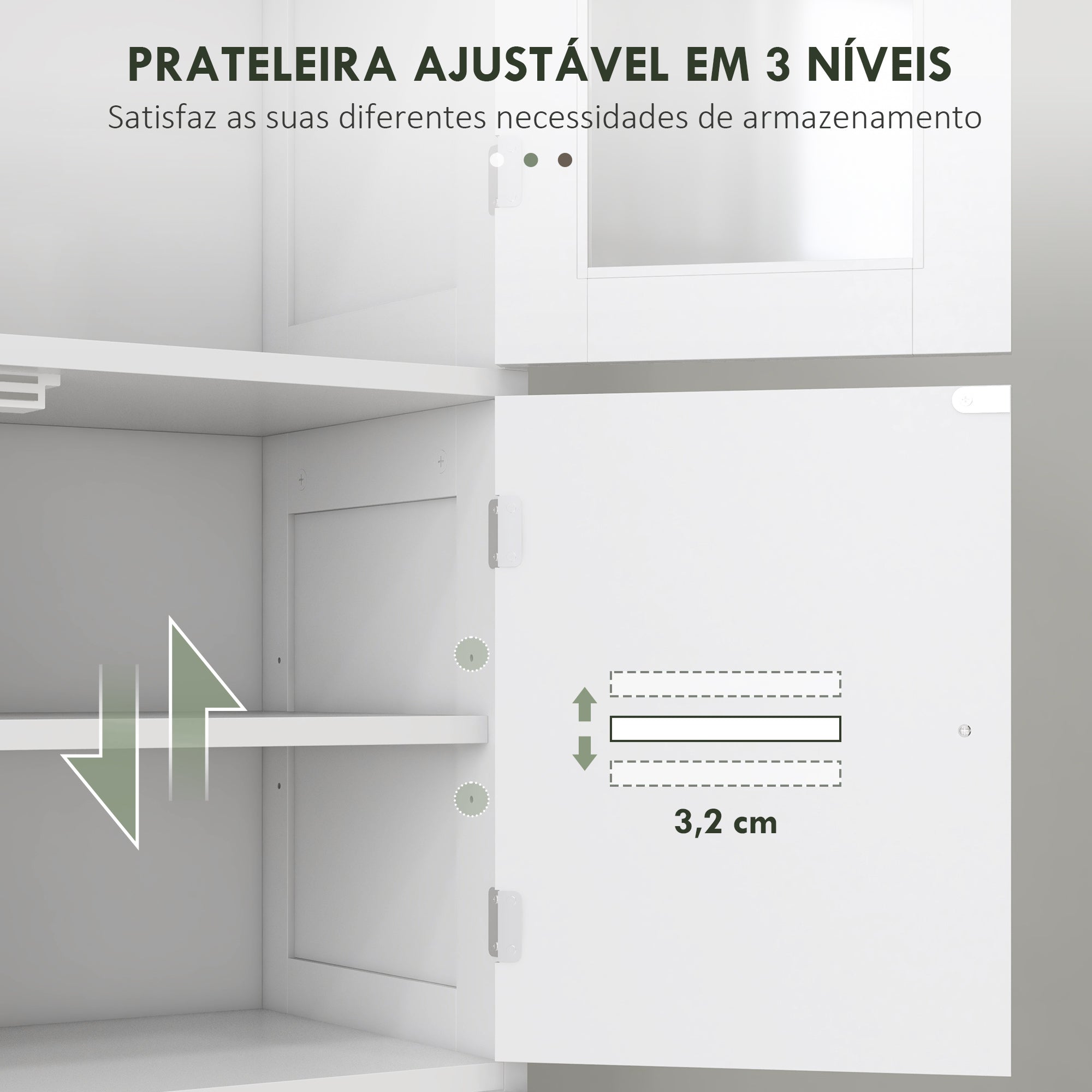 Armário de Casa de Banho Moderno 60x30x170,5 cm - Branco