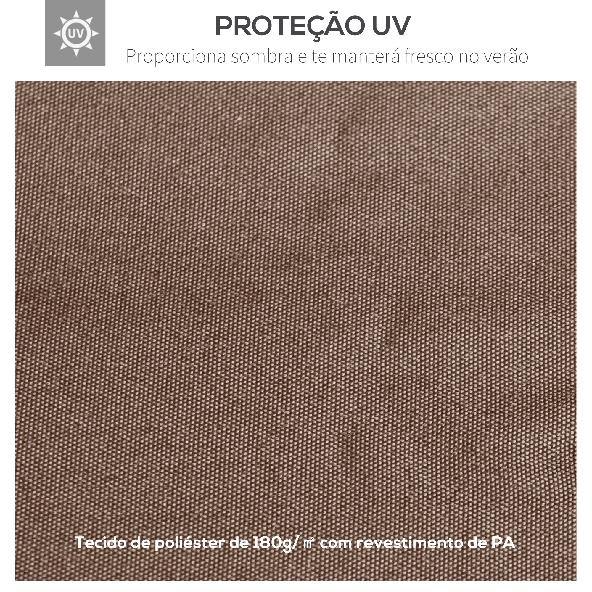 Toldo Café 3x3 m com 8 Orifícios de Drenagem e Ventilação